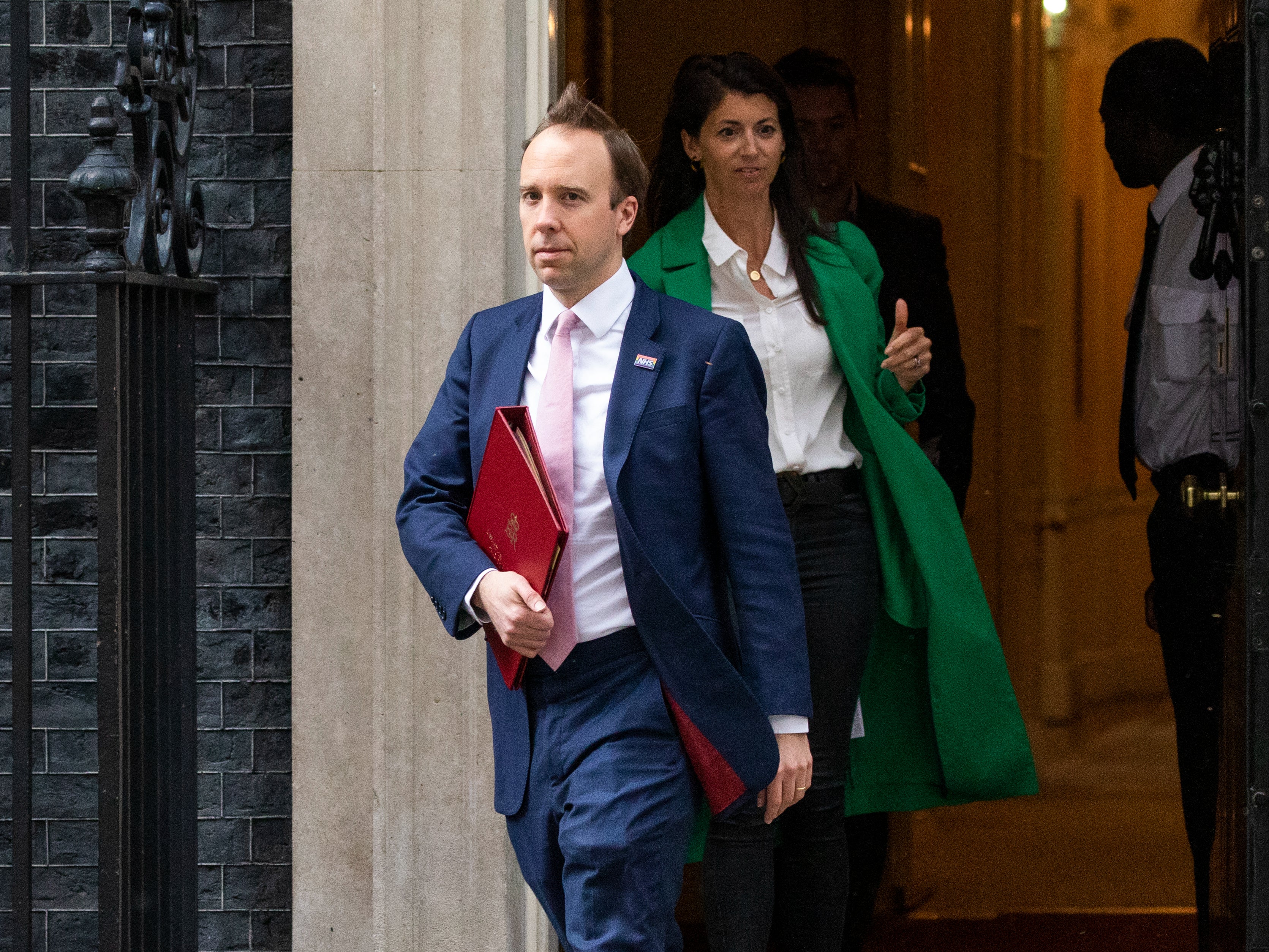 Former health secretary Matt Hancock pictured with aide Gina Coladangelo in May 2020