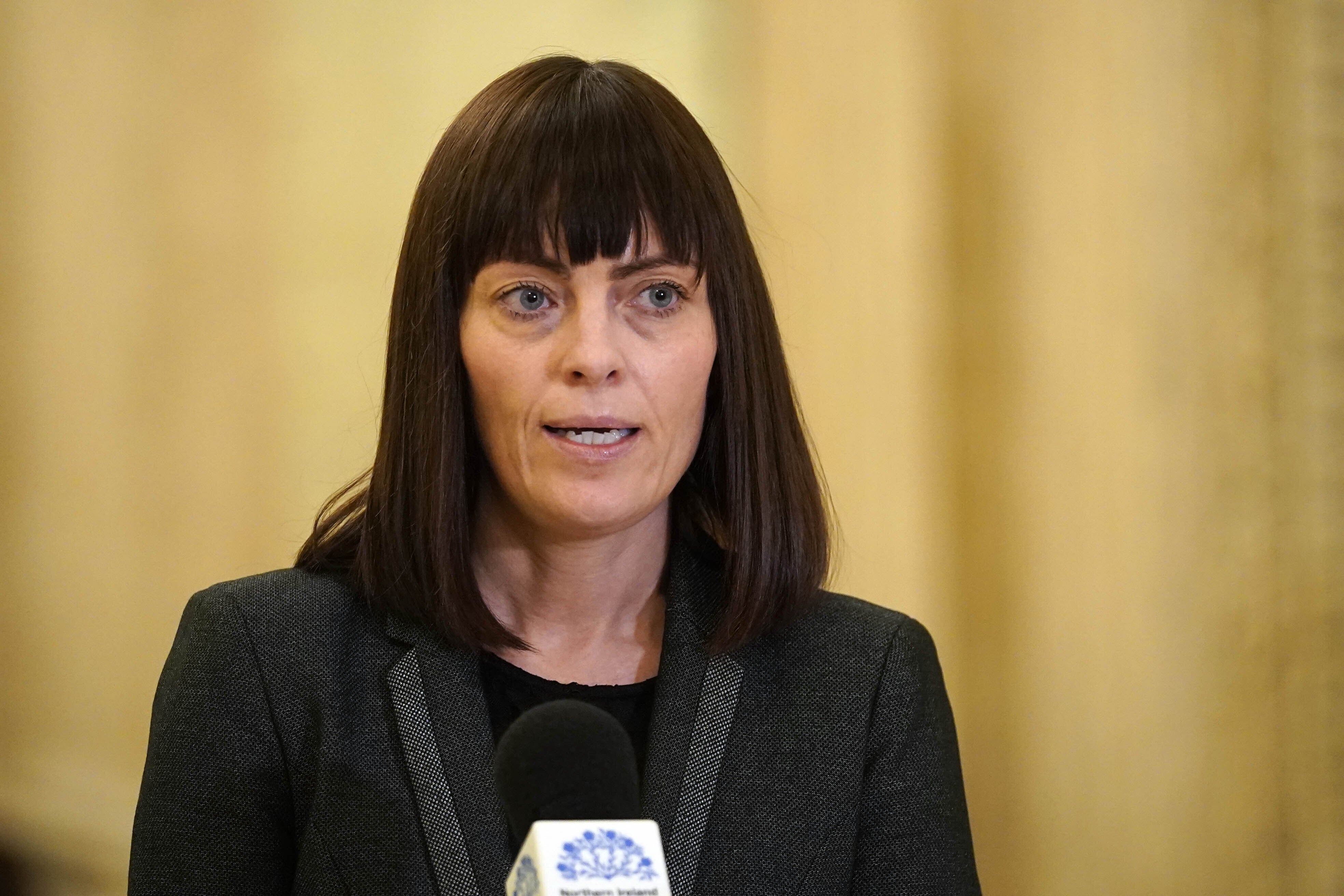 Northern Ireland Minister for Infrastructure Nichola Mallon speaking to the media in Parliament Buildings in Belfast about the Stormont Executive�s decision to introduce mandatory vaccine passports in Northern Ireland (Niall Carson/PA)