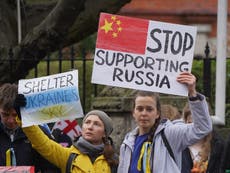 Ukrainian protesters in Dublin turn focus to Chinese Embassy