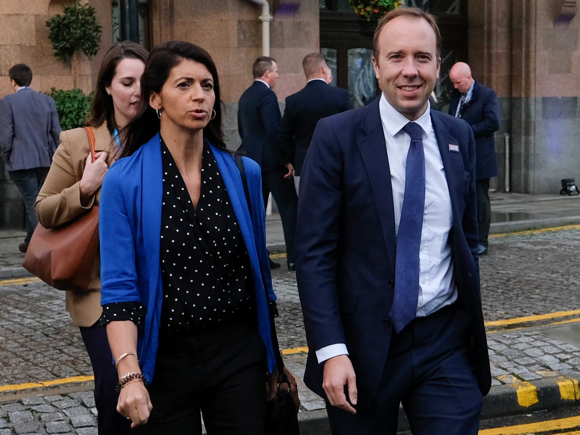 Former health secretary Matt Hancock pictured with Gina Coladangelo with whom he was caught having an affair with in 2021