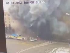 Missile obliterates Kharkiv residential and administration buildings