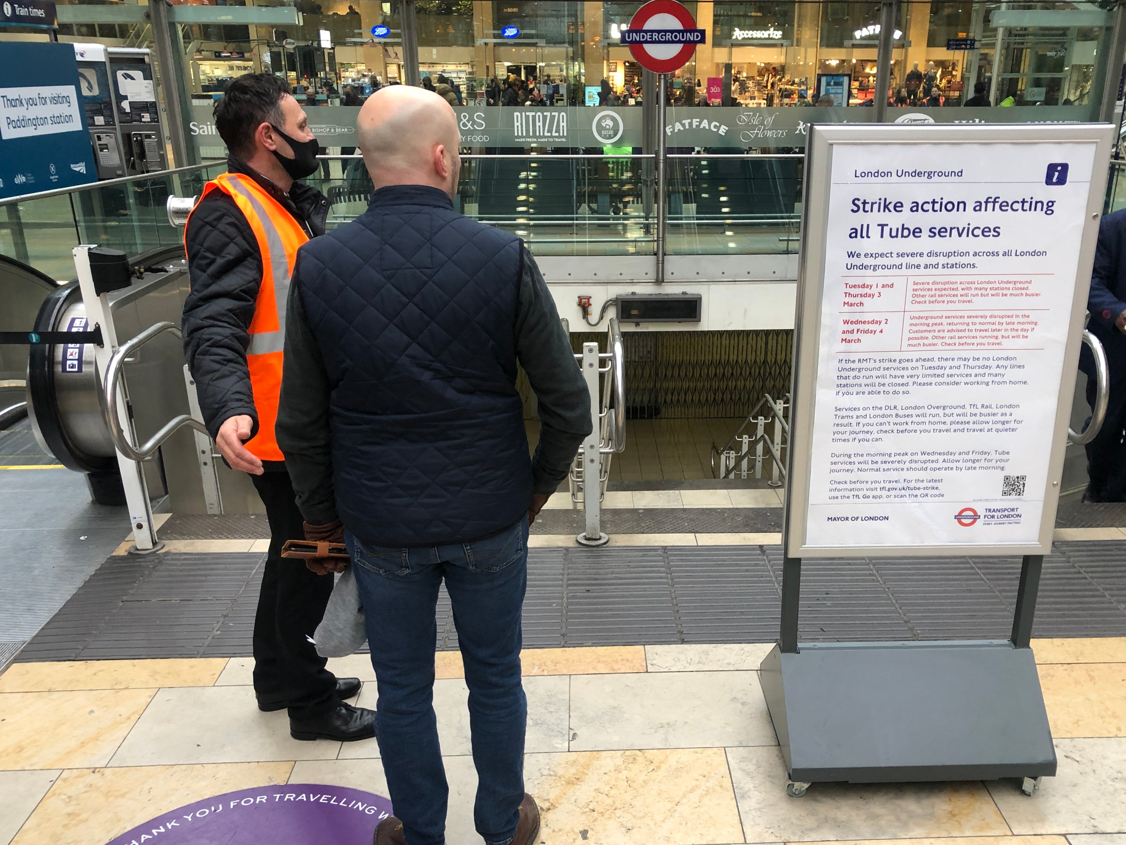 Going nowhere: the entrance to the Bakerloo and District lines at London Paddington