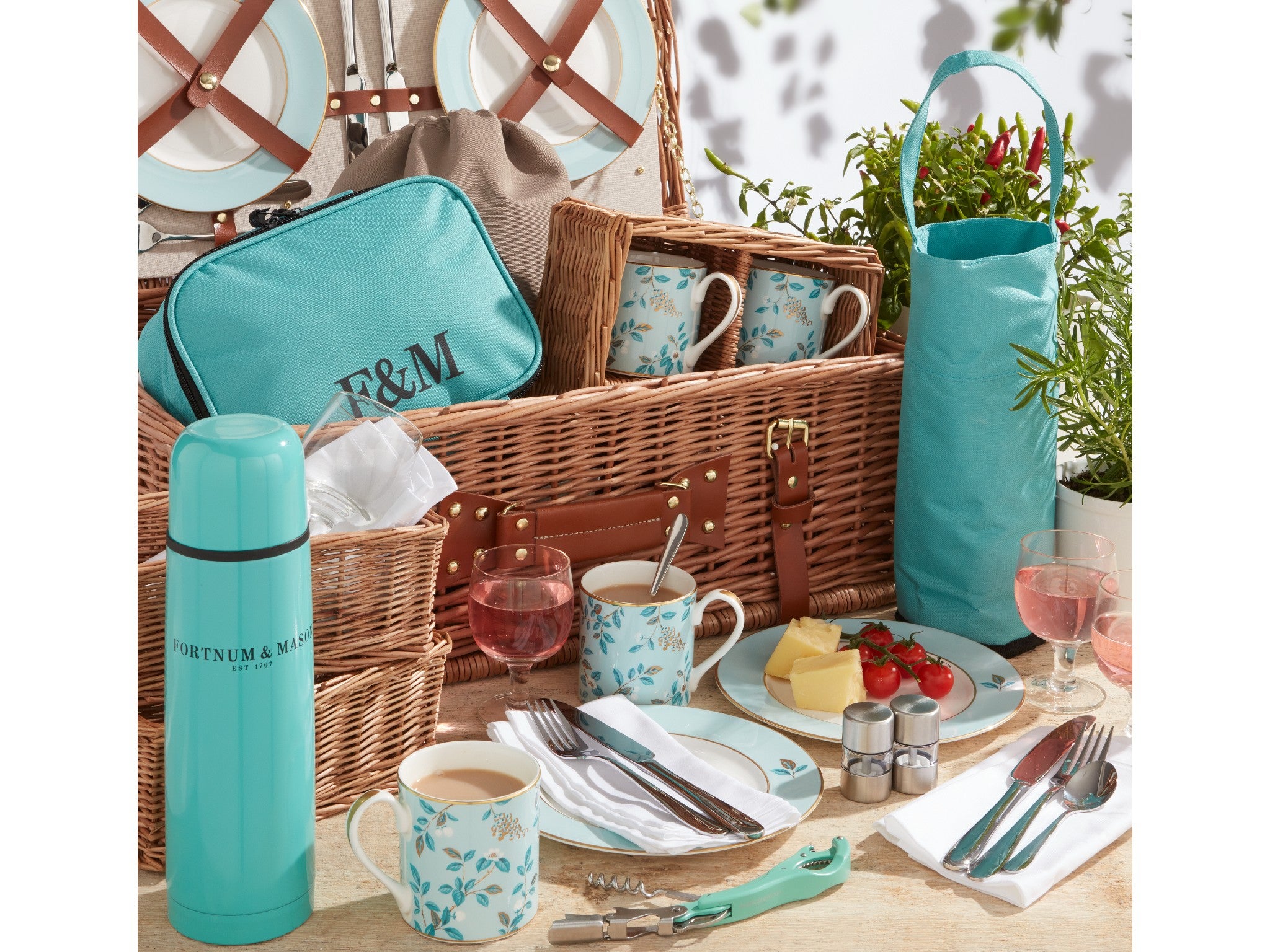 Fortnum & Mason Camellia picnic hamper for four indybest