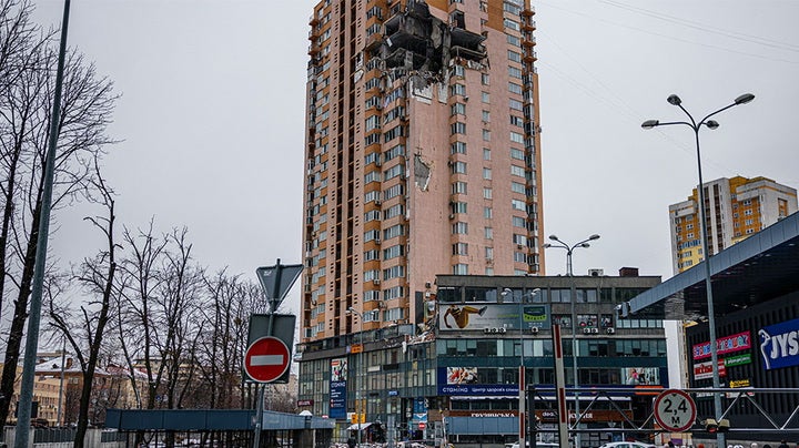 Watch a live view of Kyiv’s skyline as Russian troops advance on Ukraine’s capital city