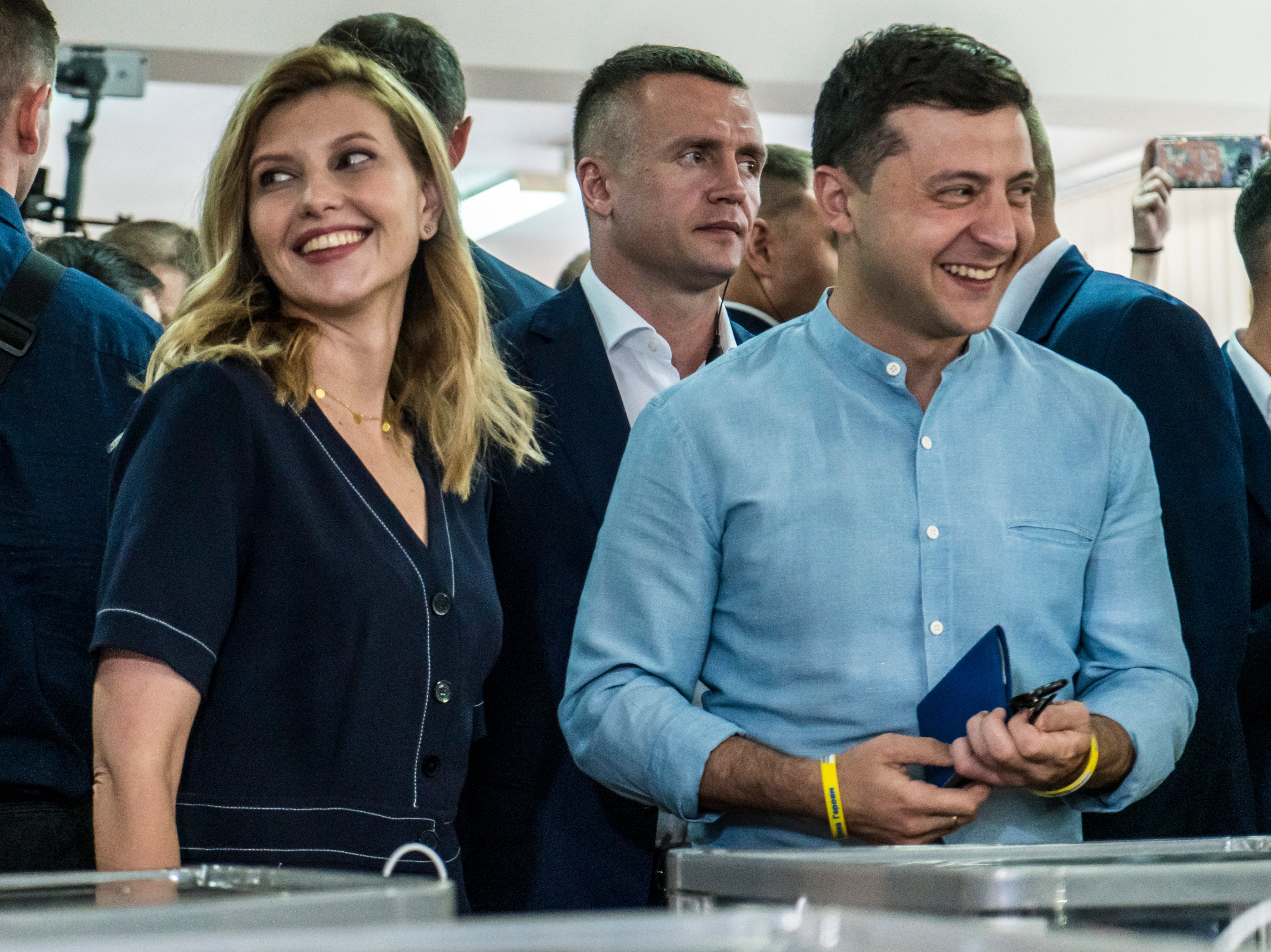 The couple cast their ballots in parliamentary elections in Kyiv in 2019