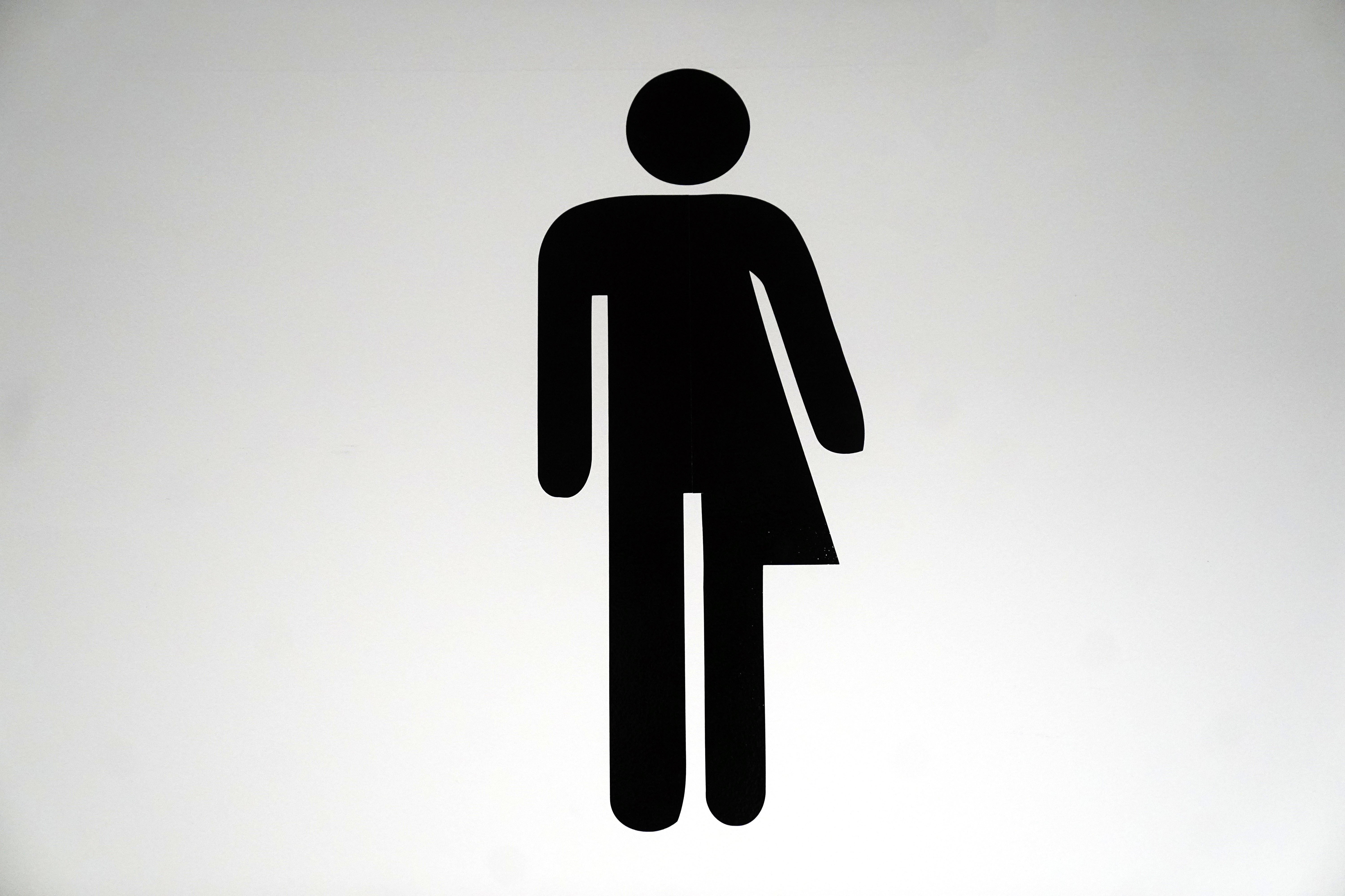 A sign for unisex non-binary gender neutral toilets in south west London (VIctoria Jones/PA)