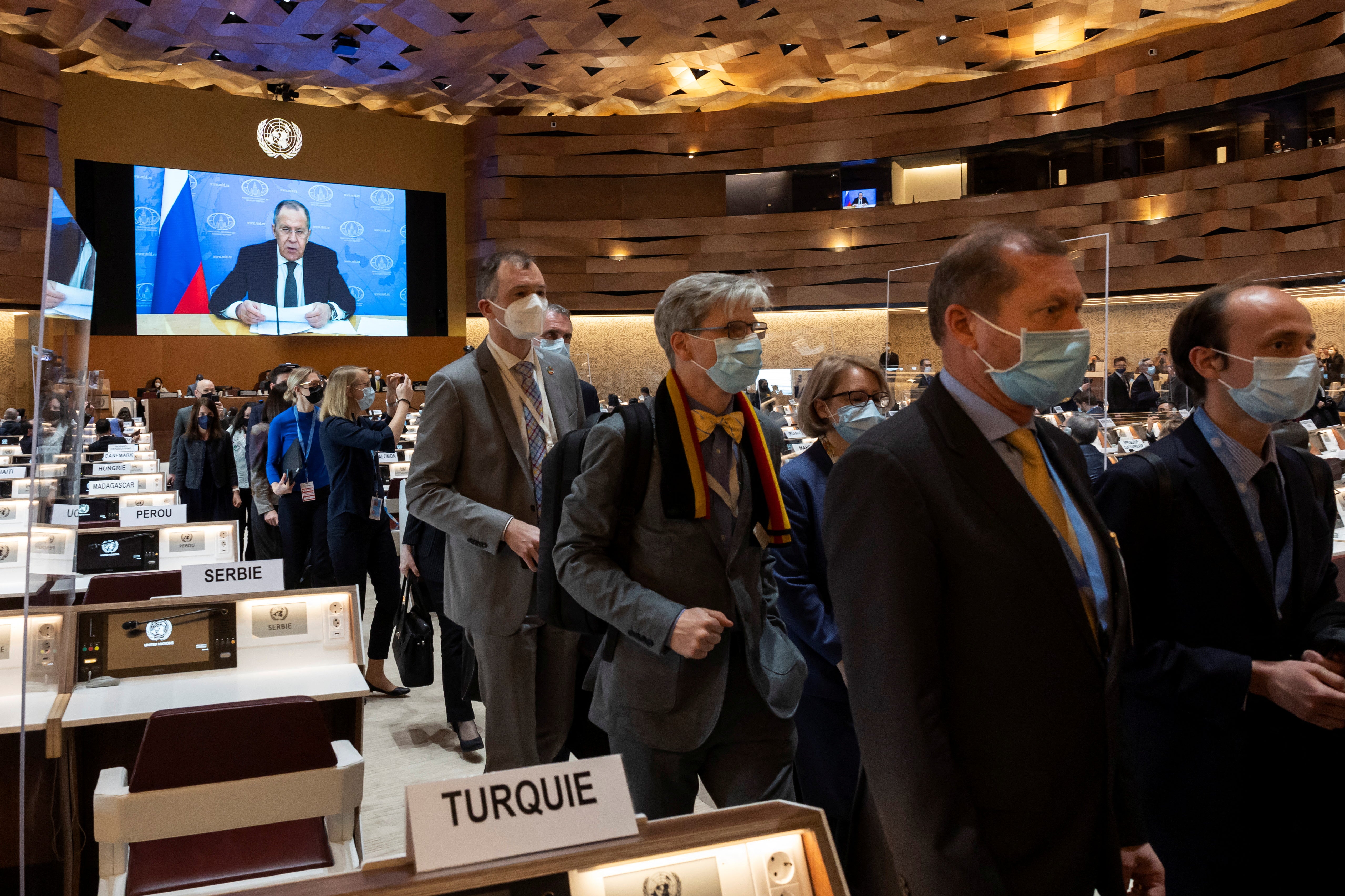 Representatives from multiple nations joined the UN walkout