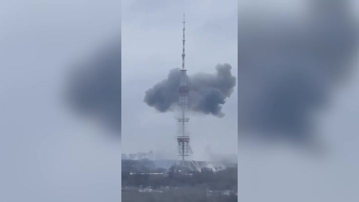 Ukraine-Russia news – live: Moscow tells residents to leave Kyiv as Putin’s forces drop bomb near TV tower