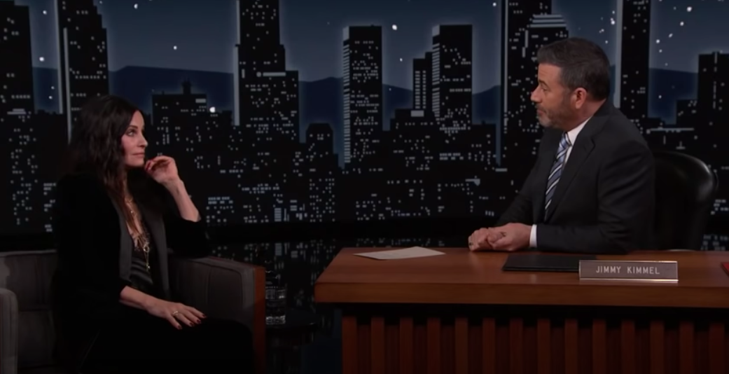 Courteney Cox appeared on Jimmy Kimmel Live