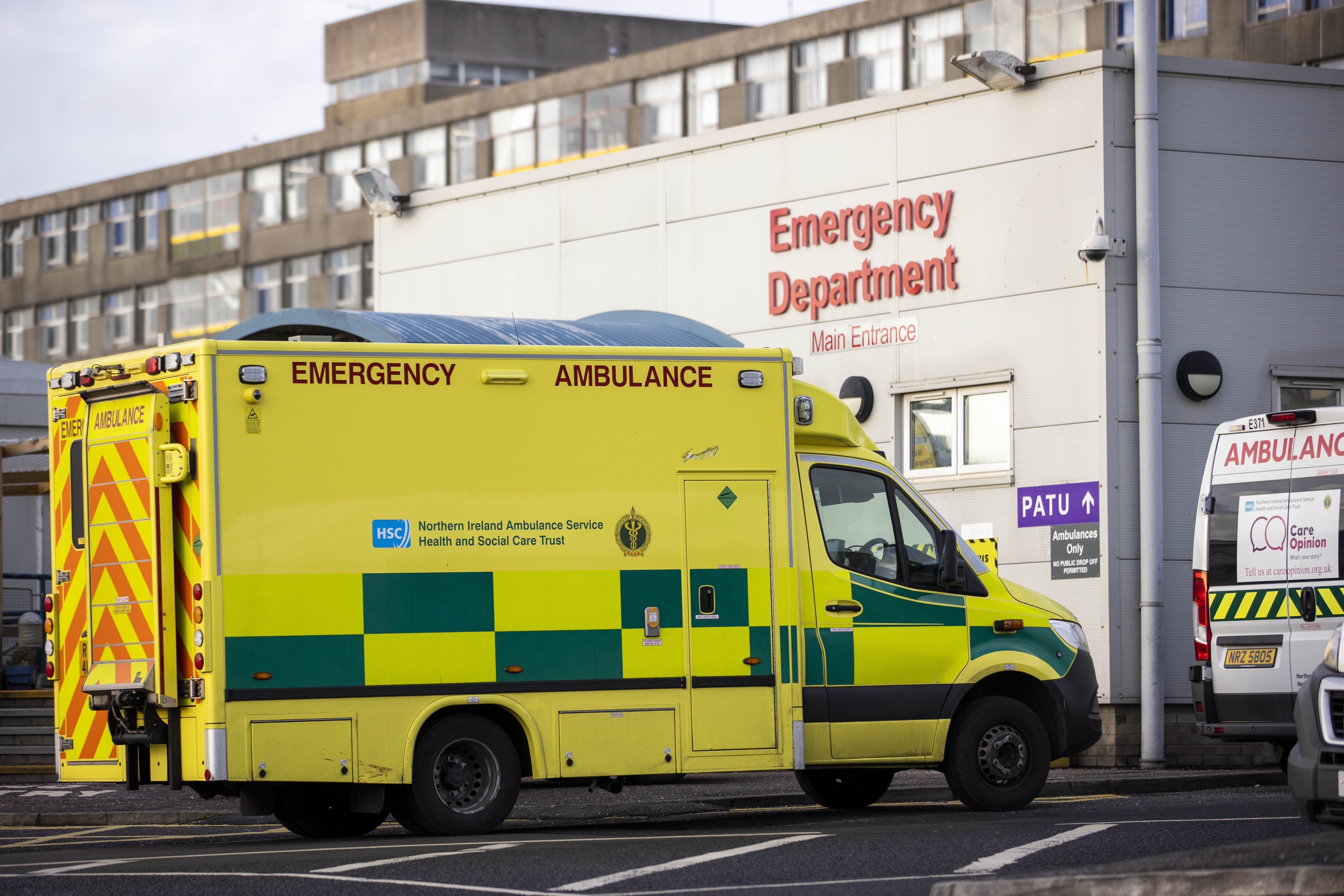 The entrance to the emergency department at the Ulster Hospital (Liam McBurney/PA)