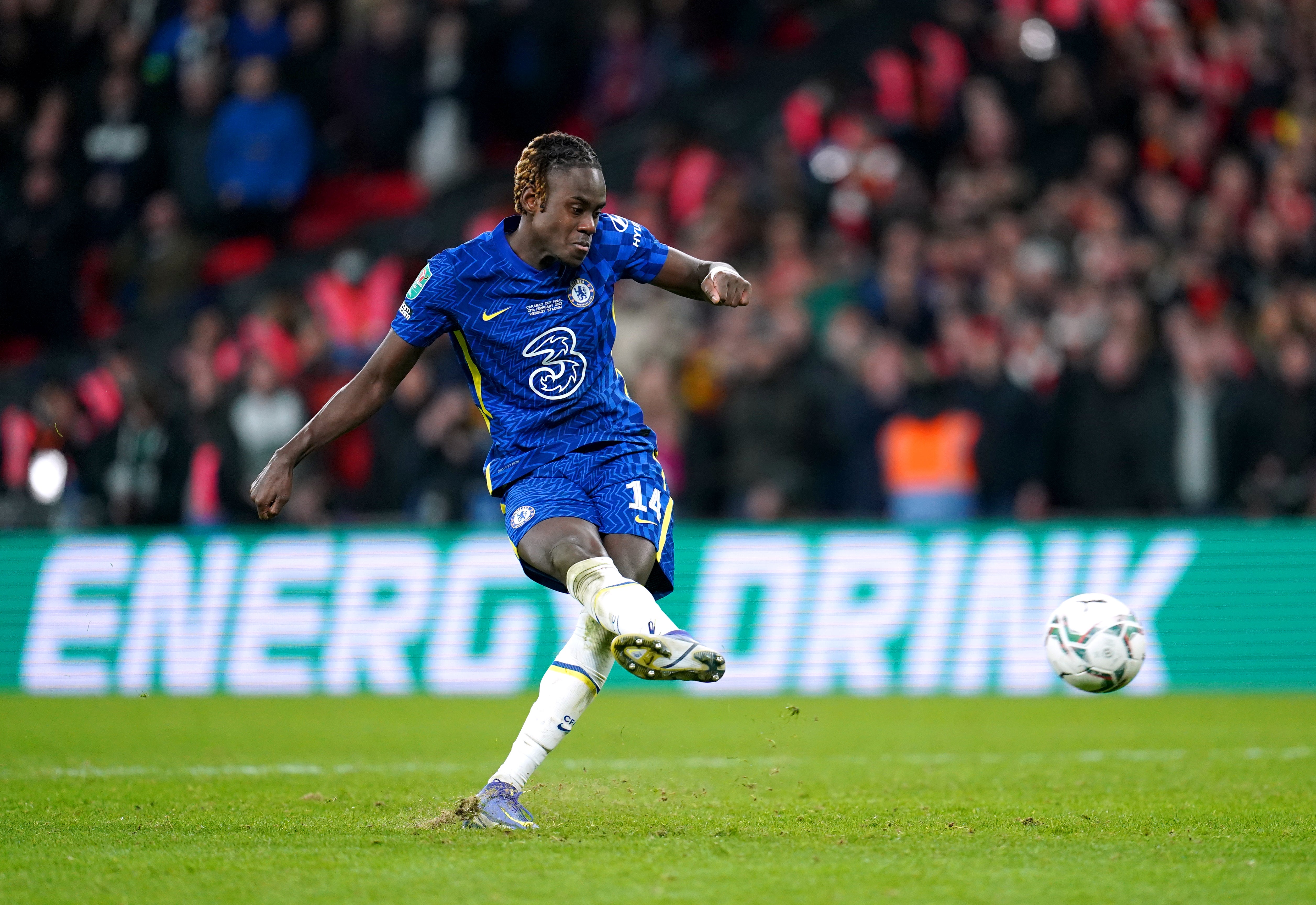 Trevoh Chalobah slotted home from the penalty spot during the Carabao Cup final (Nick Potts/PA)