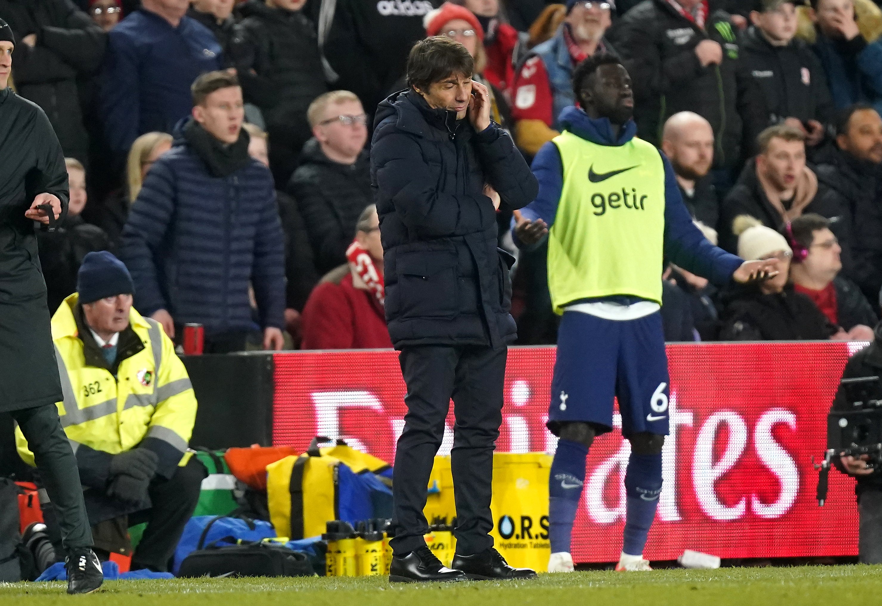 Antonio Conte saw his side well beaten by Championship Middlesbrough (Mike Egerton/PA)