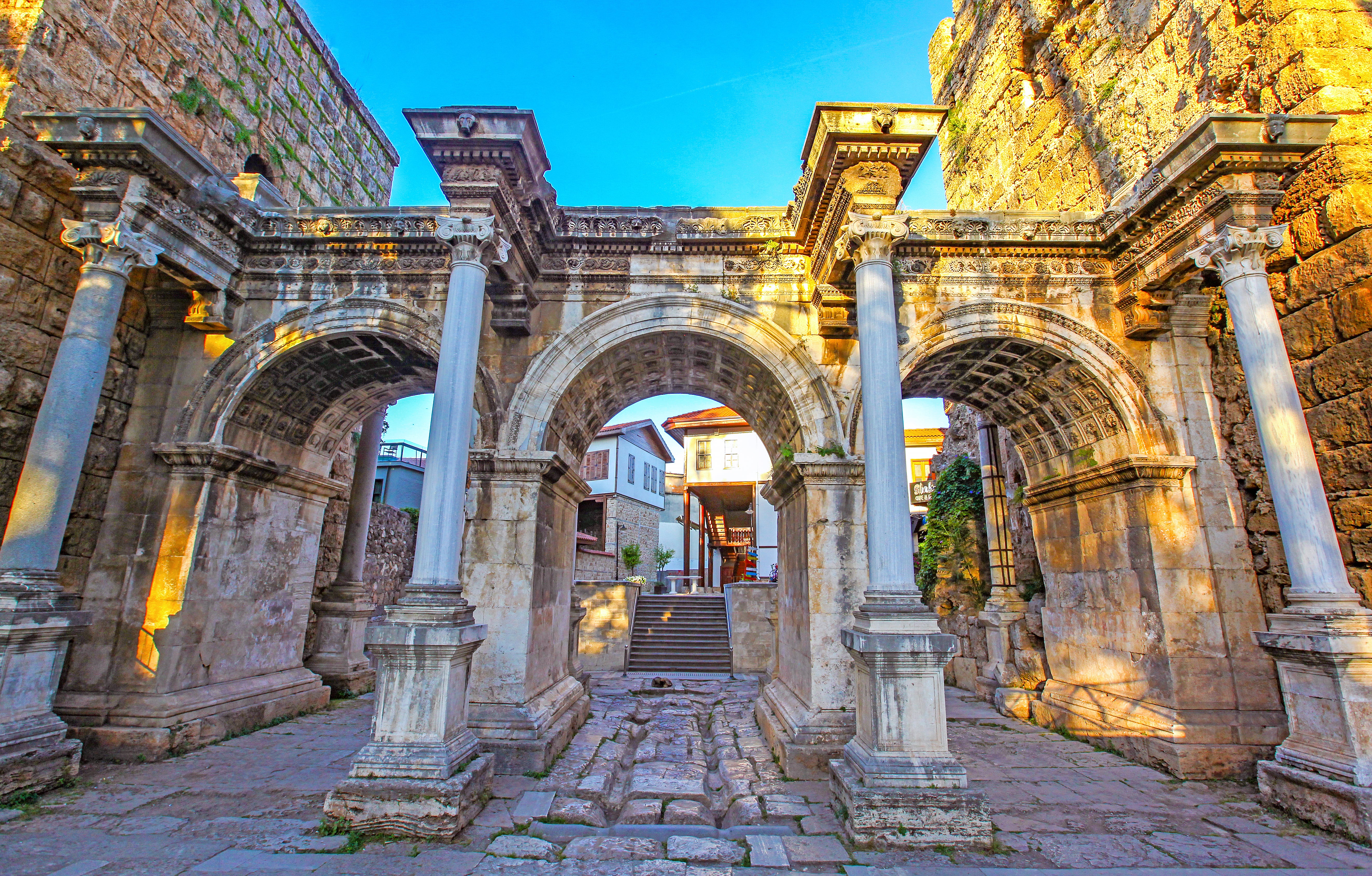 Check out Hadrian’s Gate in Kaleiçi, Antalya’s historic city centre