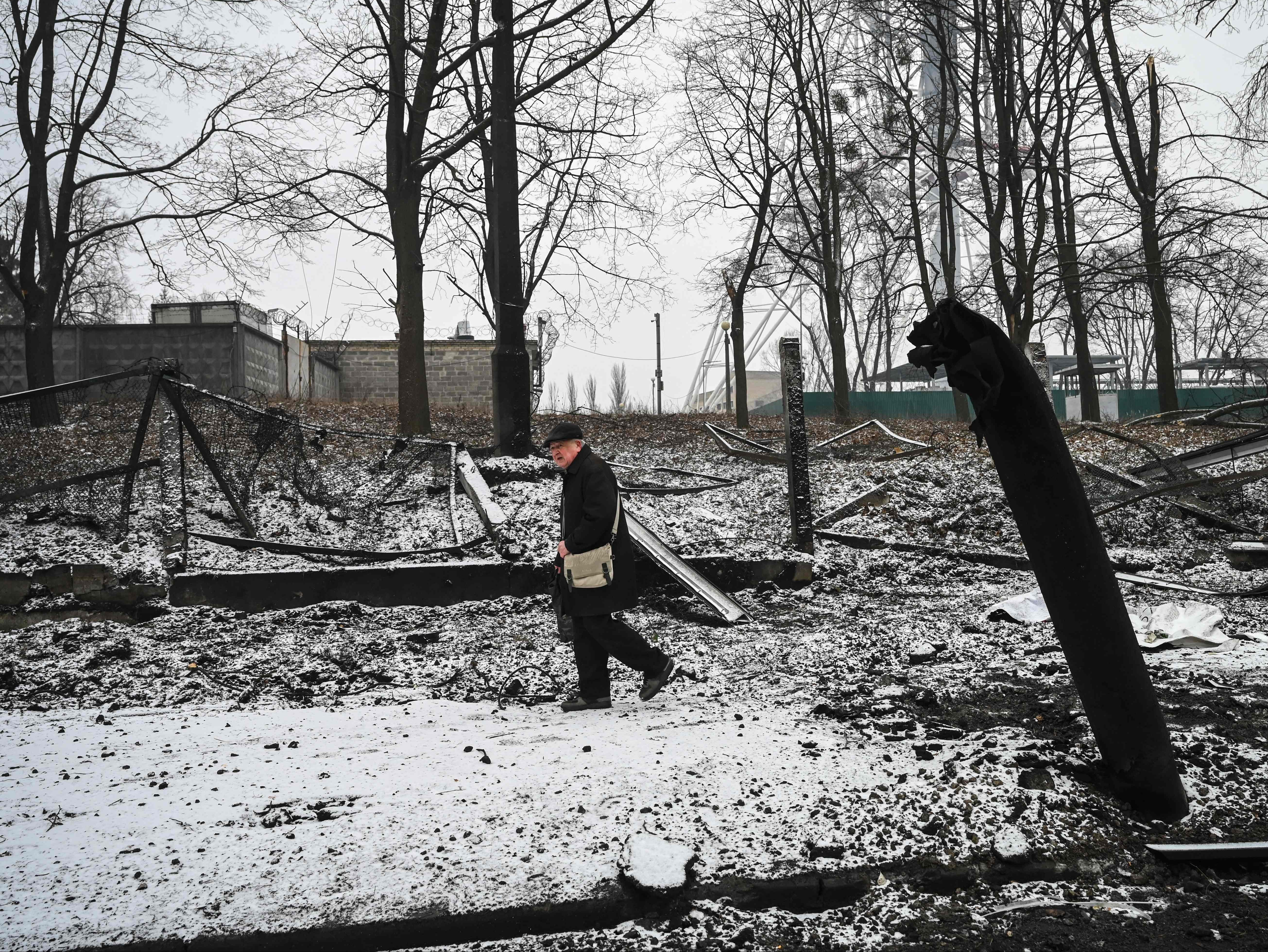 Wreckage in Kyiv