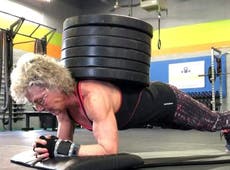 Weightlifting grandmother, 71, trains in the gym more than 16 hours a week