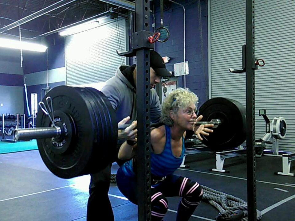 Mary Duffy in the gym