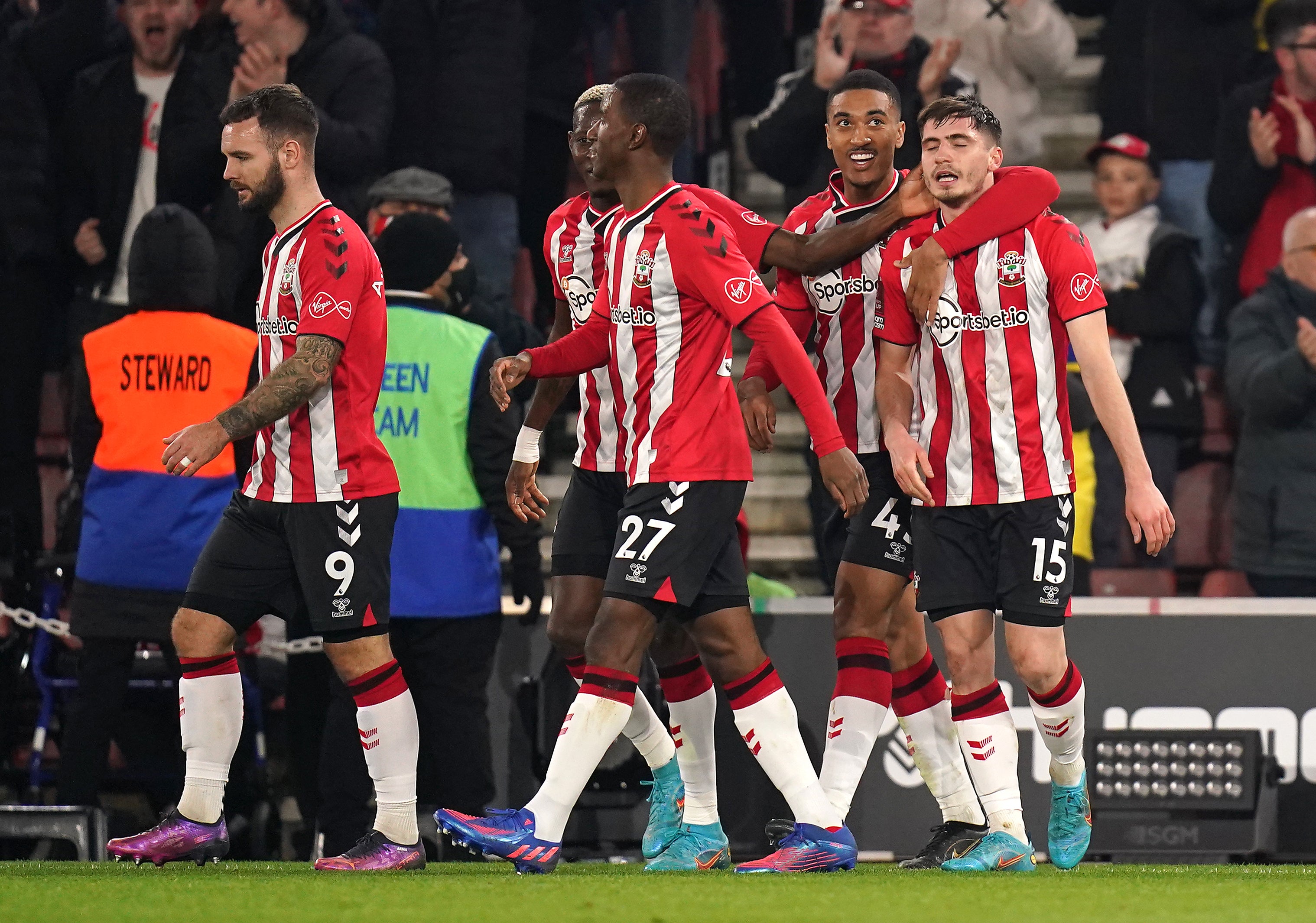 Romain Perraud (right) scored a stunning opener (Adam Davy/PA)