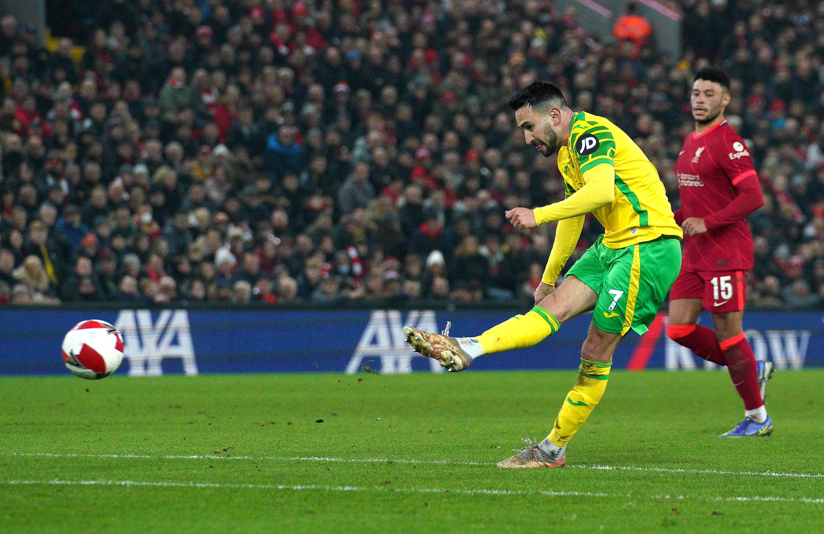 Lukas Rupp pulled a goal back for Norwich (Peter Byrne/PA)