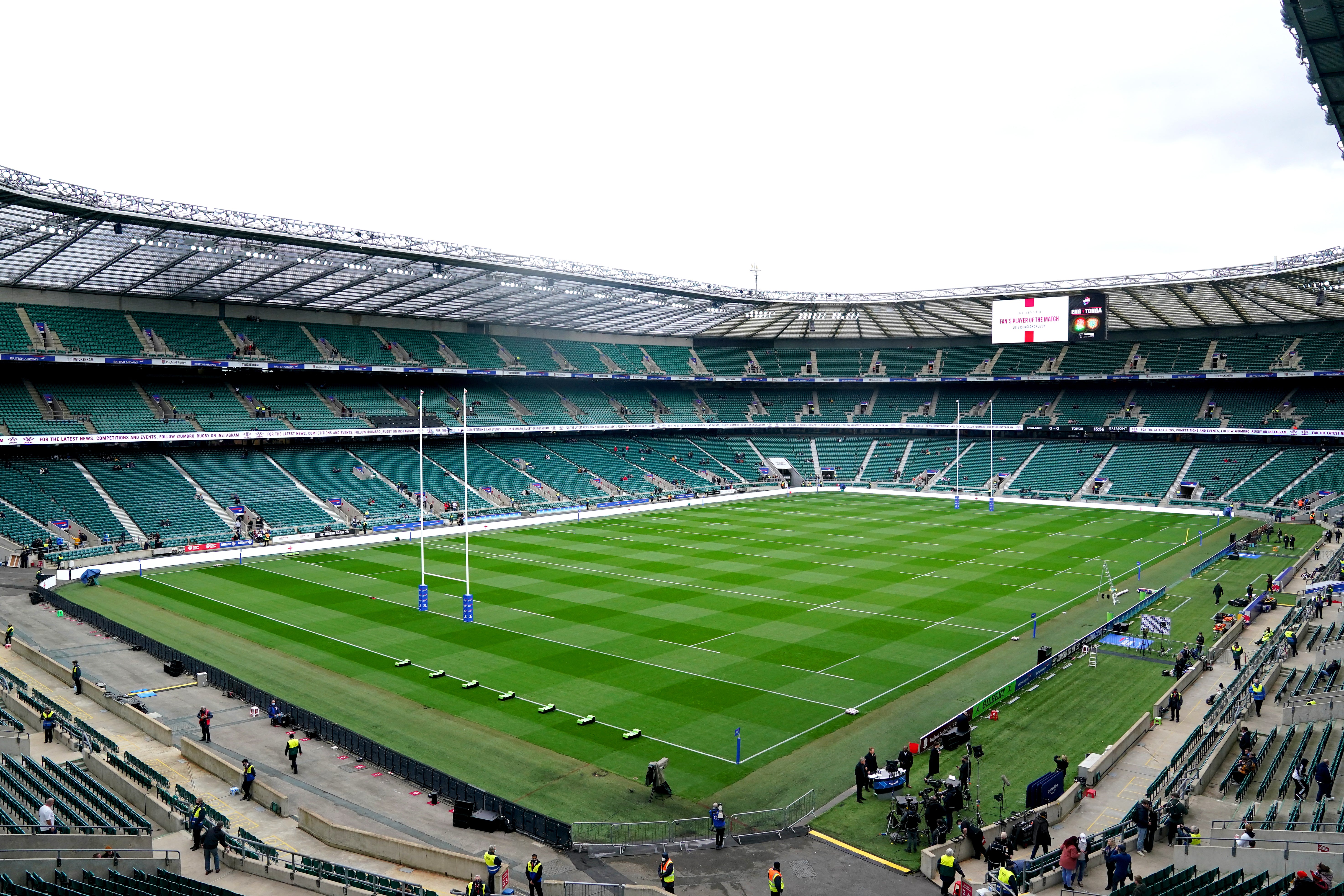 Ireland play at Twickenham in round four of the 2022 Six Nations (Adam Davy/PA)