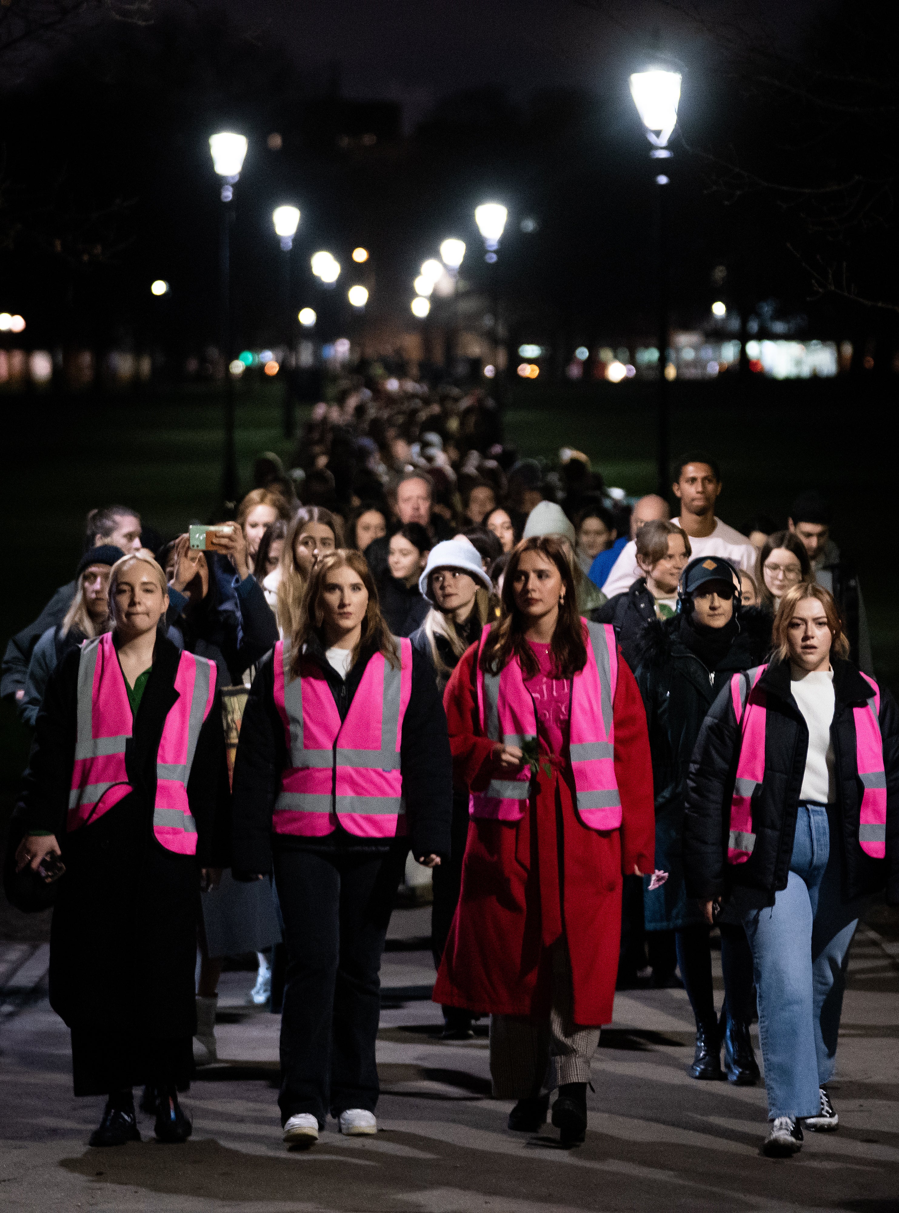 Urban Angels organisers lead a march to Clapham Common in remembrance of Sarah Everard (Aaron Chown/PA)