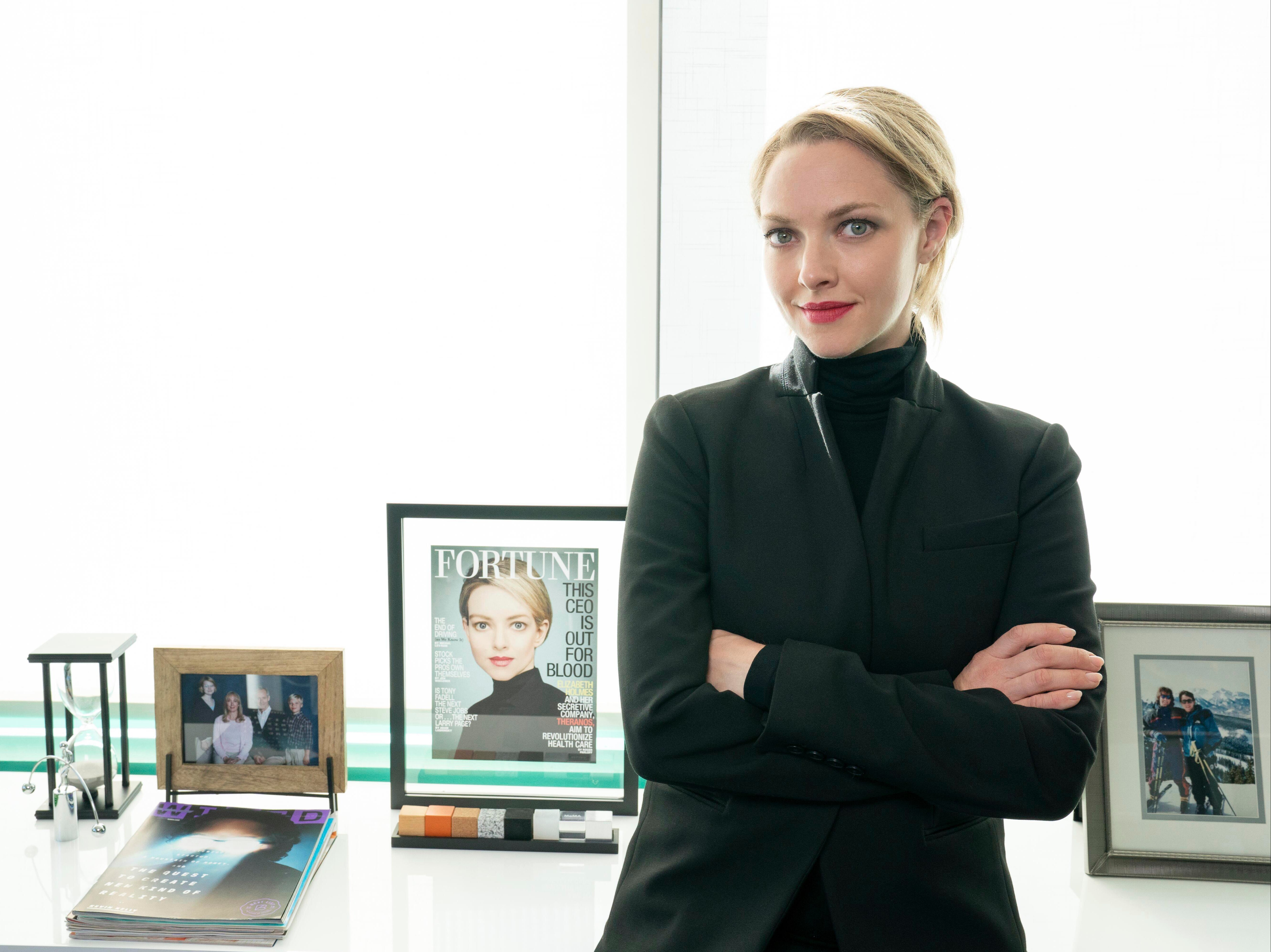 Amanda Seyfried as Elizabeth Holmes in the Hulu series ‘The Dropout'