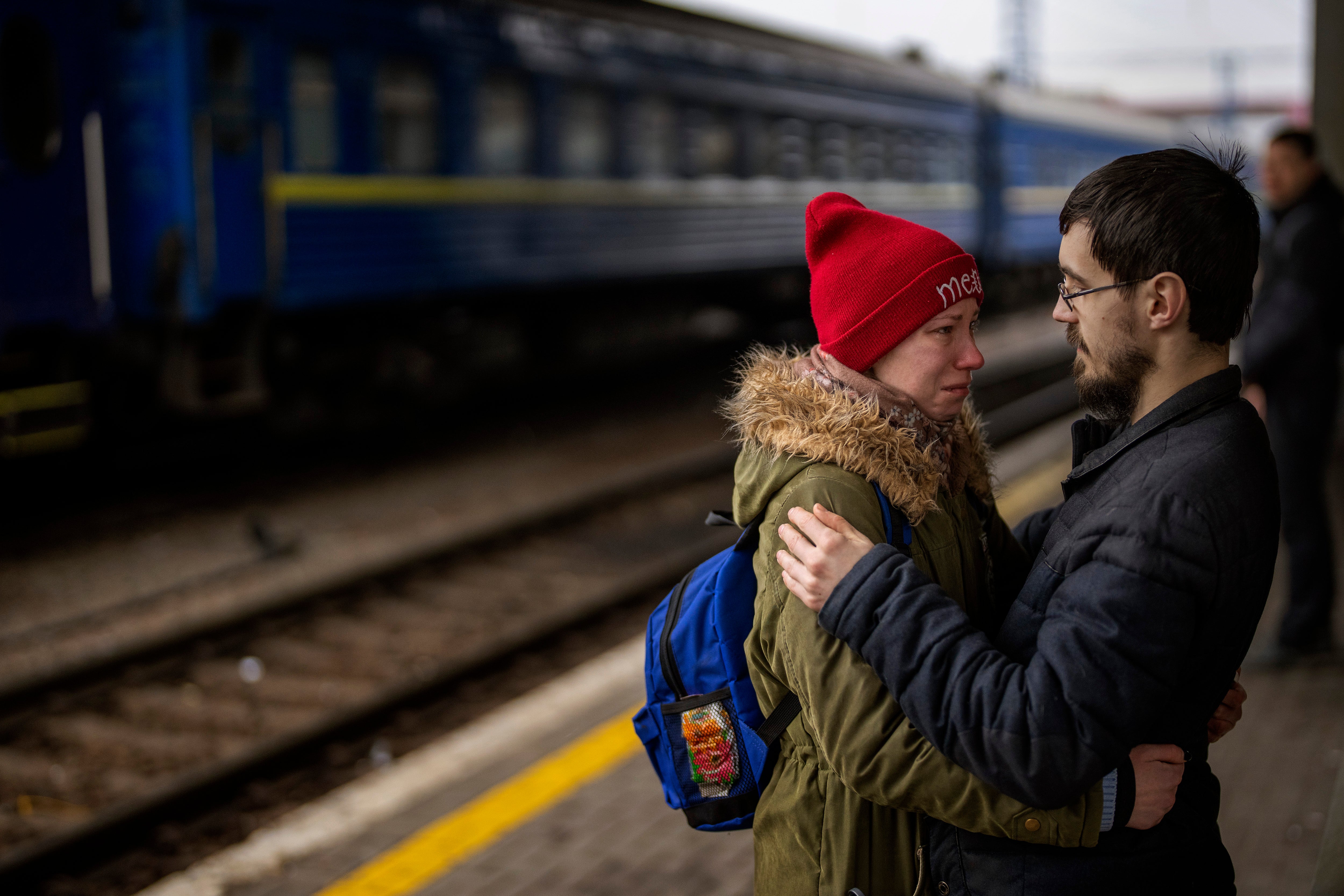 Russia Ukraine War Goodbyes Photo Gallery