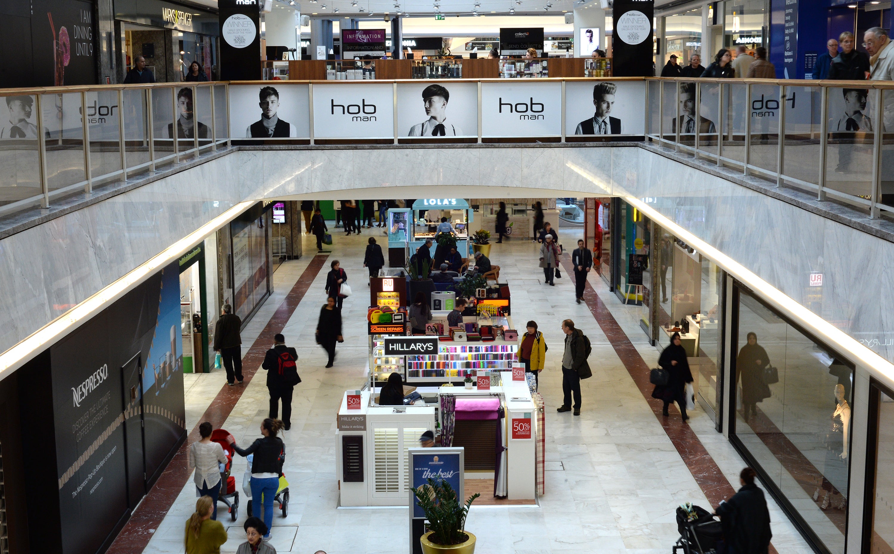 Brent Cross shopping centre owner Hammerson reduced its losses for the past year (Anthony Devlin/PA)