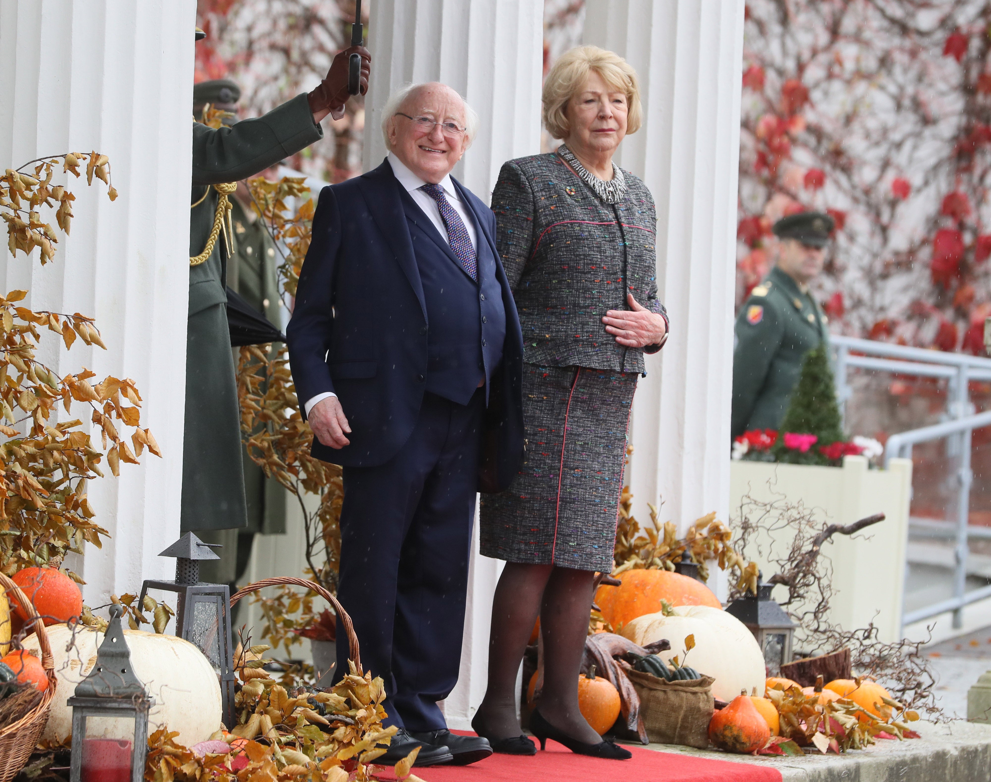 Michael D. Higgins, the President of Ireland, and his wife Sabina have tested positive for Covid-19 (PA)