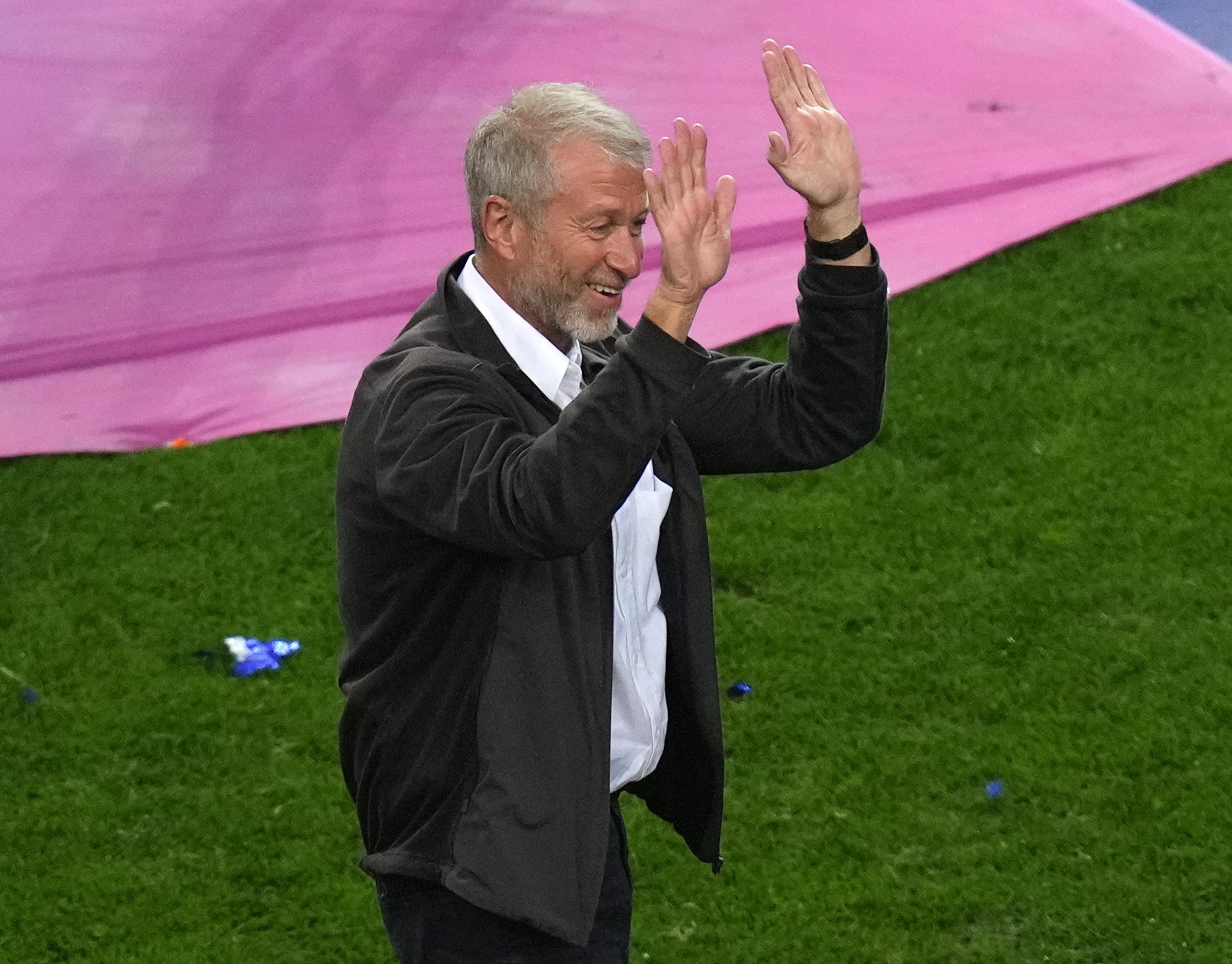 Roman Abramovich celebrated Chelsea’s Champions League triumph in 2021 (Adam Davy/PA)