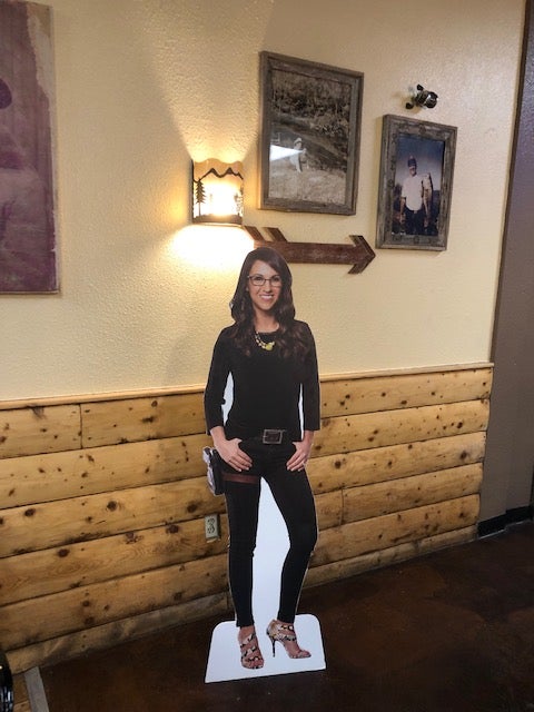 Boebert’s restaurant features cardboard cut-outs of the congresswoman and Trump