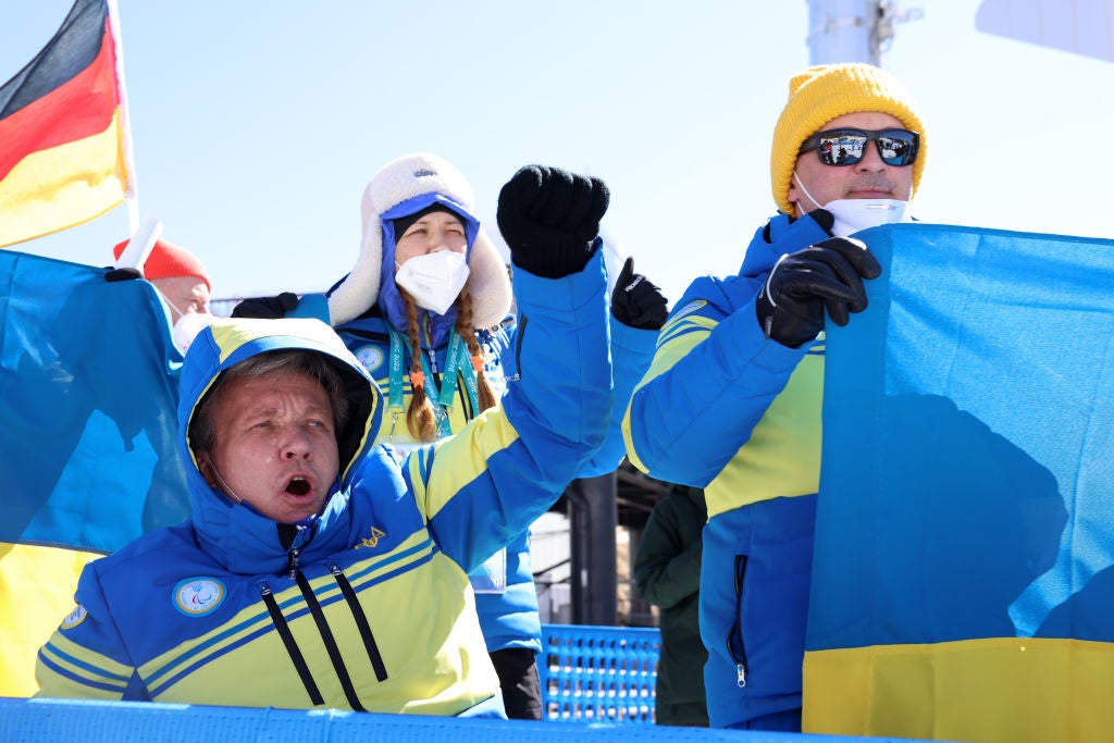 Ukraine top the medal table after the first day of the Winter Paralympics