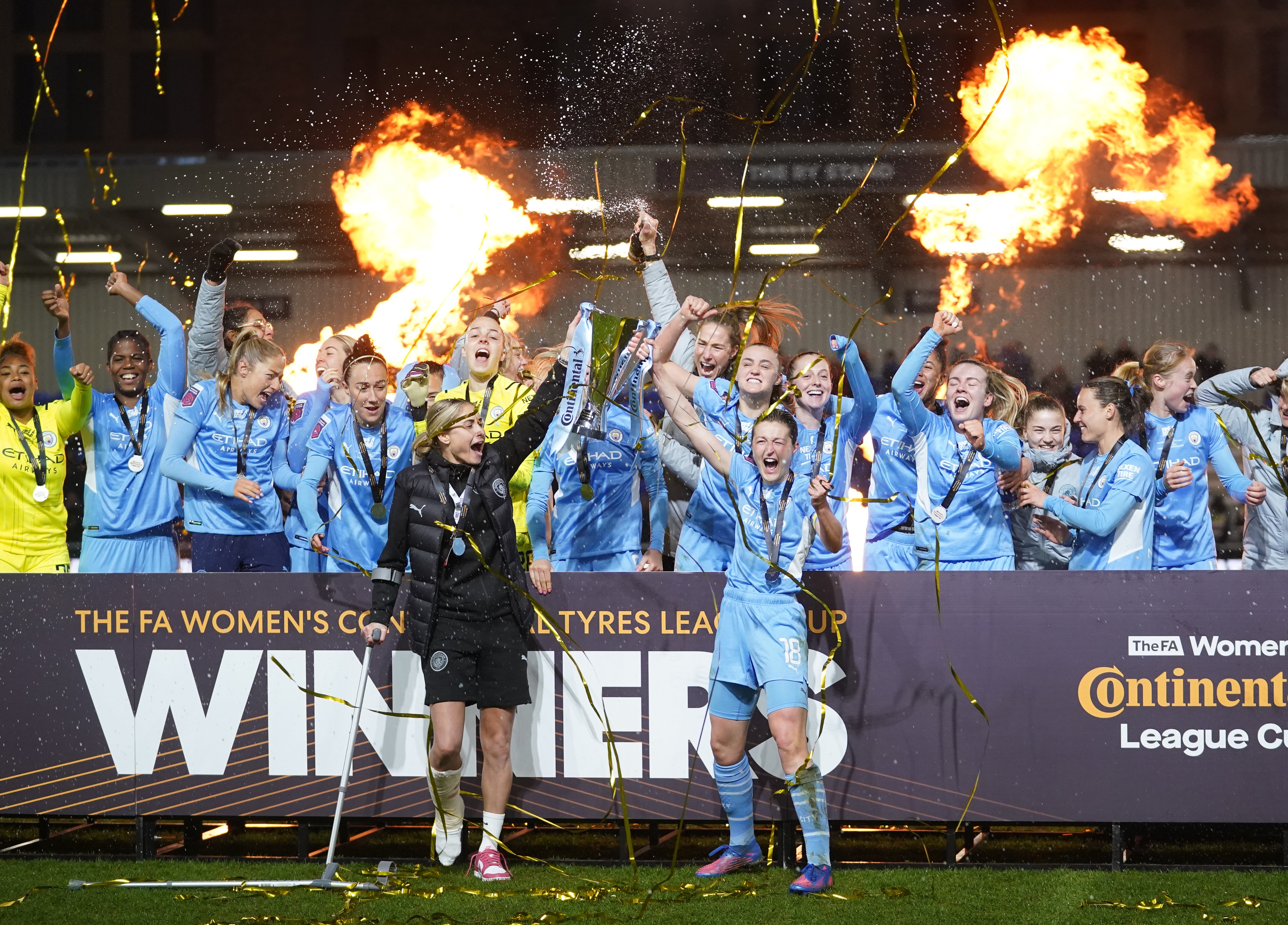 Manchester City beat Chelsea 3-1 to become Continental League Cup champions (Adam Davy/PA)