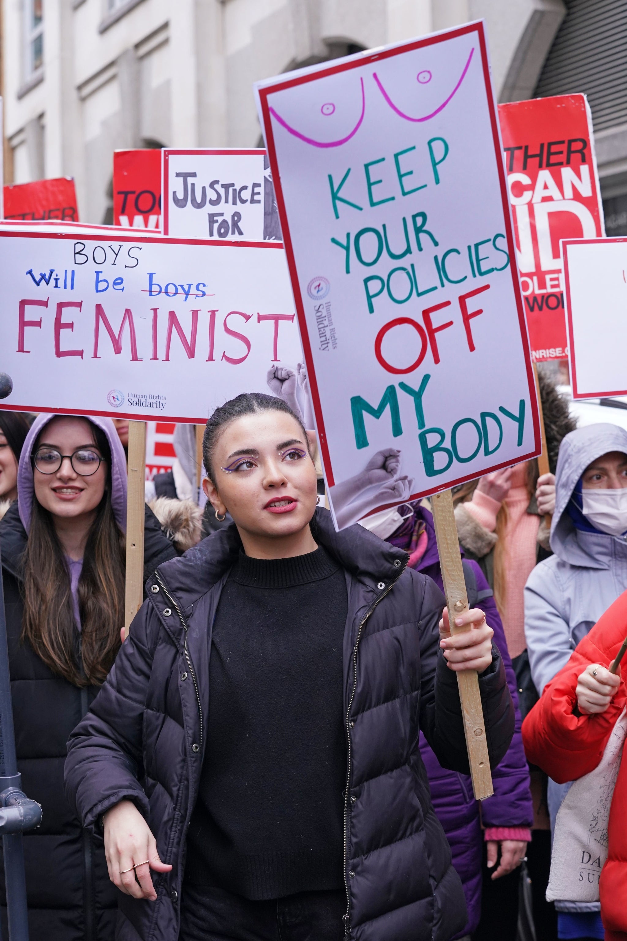 Hundreds took part in the Million Women Rise march