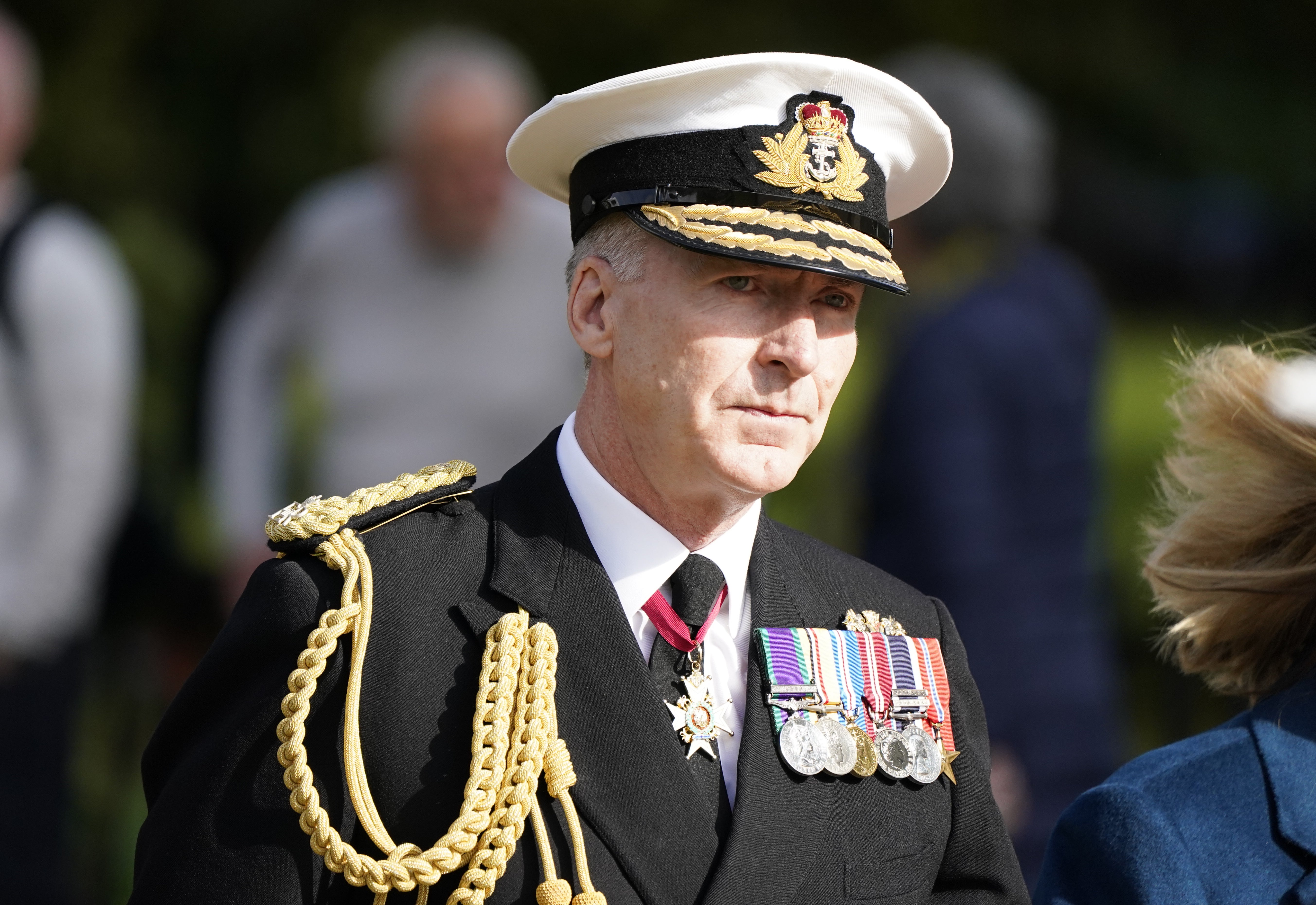 Admiral Sir Tony Radakin has said it would be ‘unlawful as well as unhelpful’ for Britons to go fight in Ukraine (Andrew Matthews/PA)