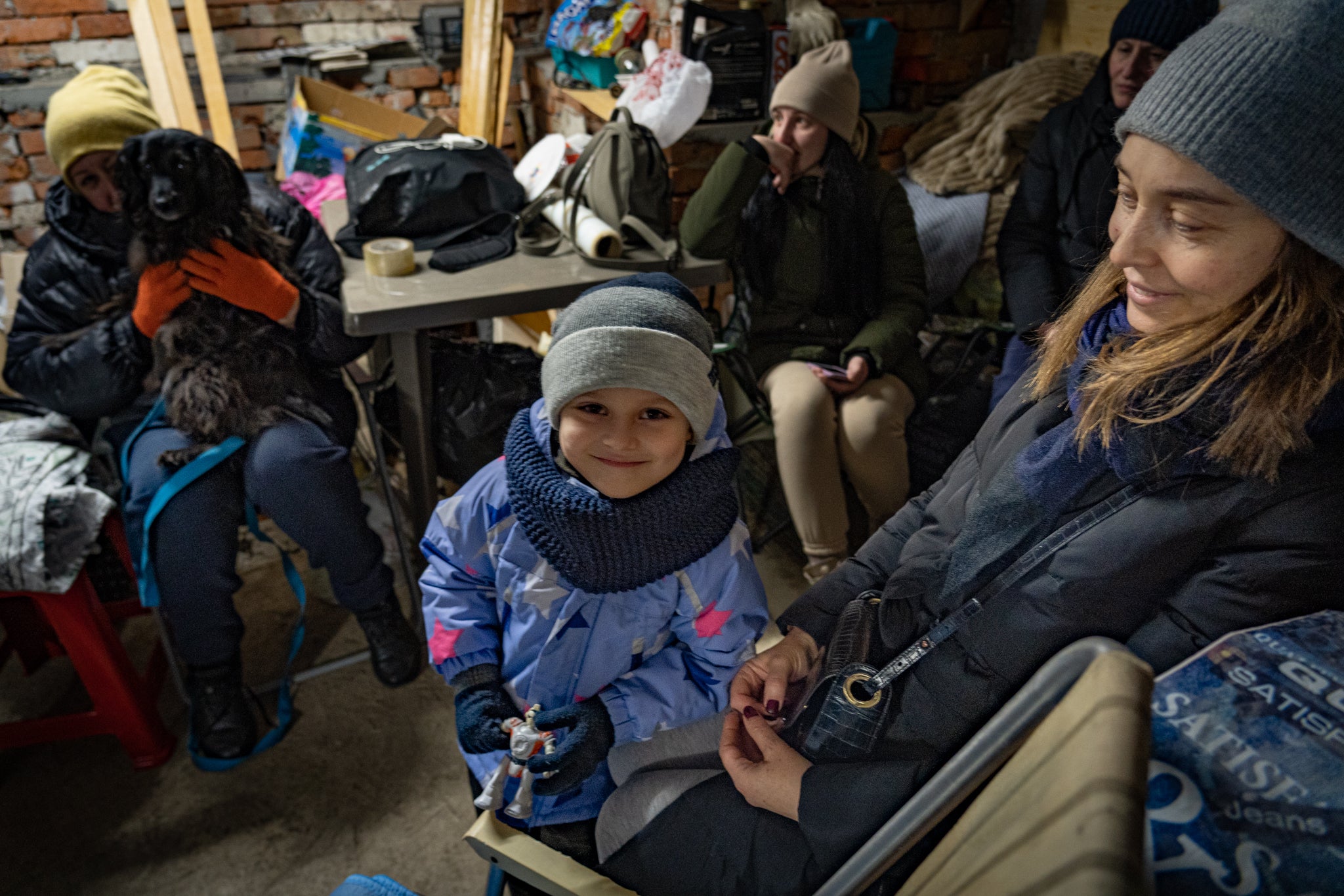 My new friends in the basement of a Soviet-era building