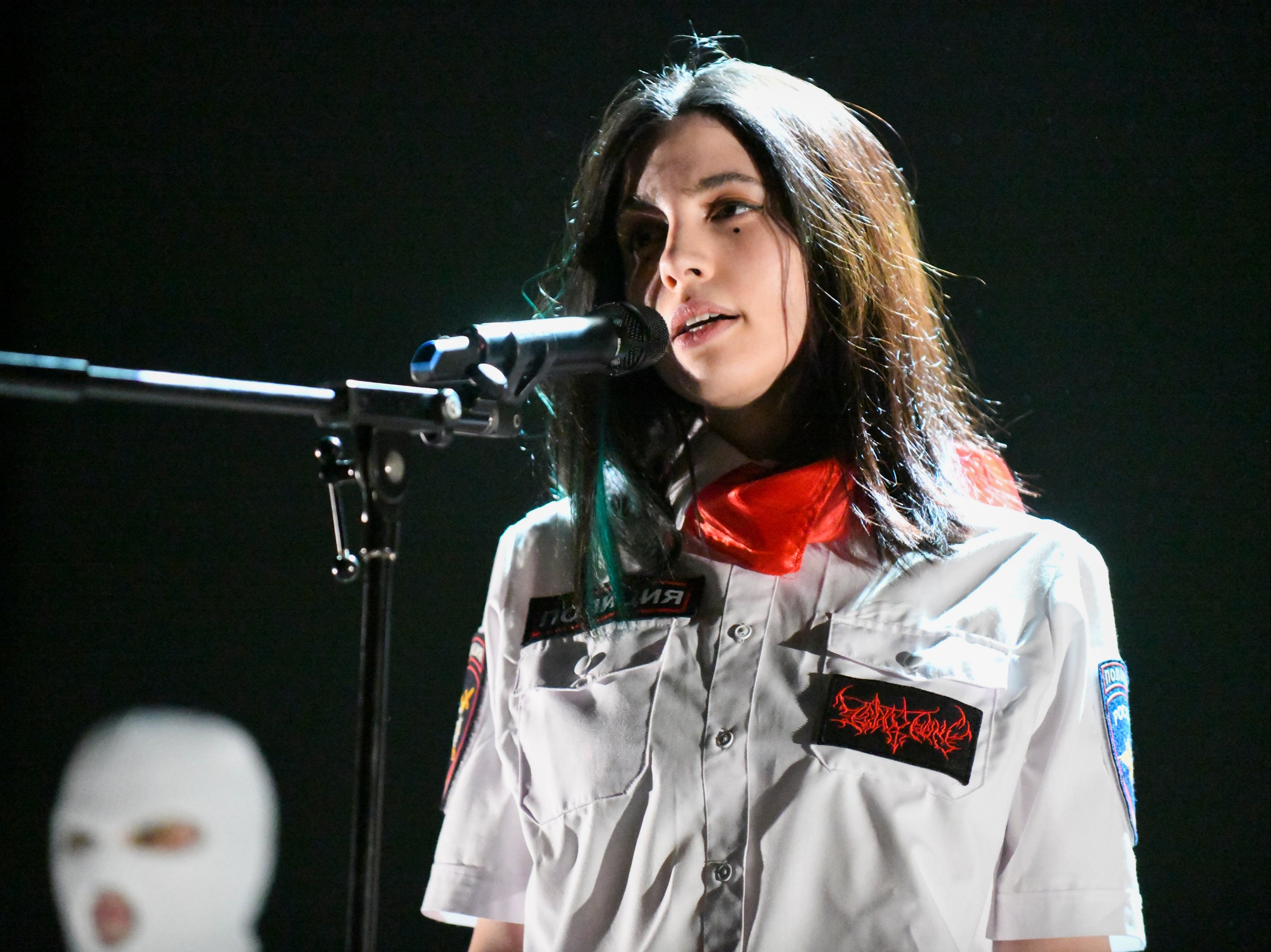 Nadya Tolokonnikova of 'Pussy Riot' performs at the Sotheby's Institute of Art, The Eli And Edythe Broad Stage and Claremont Graduate University Host Artists, Activism, Agency on February 11, 2019