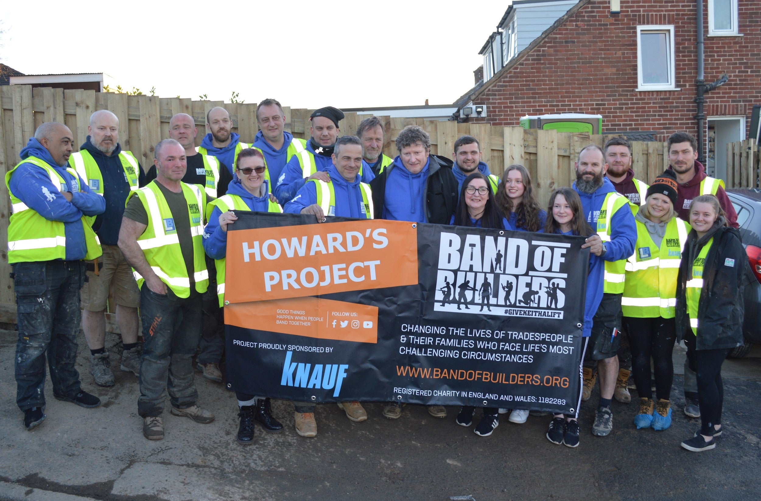 Band of Builders complete their three-week project at the family home of Howard Holden in Oswaldtwistle, Lancashire (Band of Builders/PA)