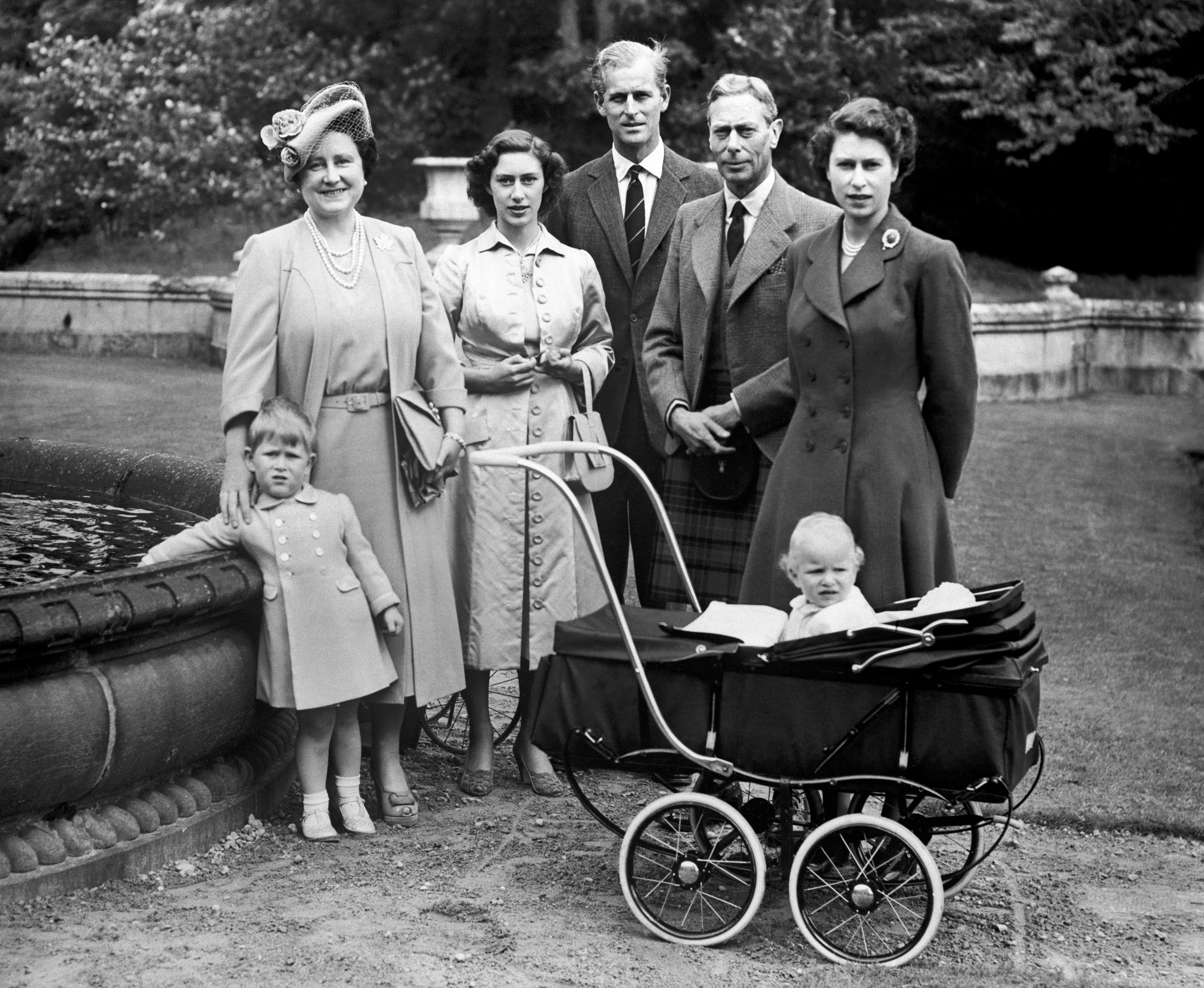 The family on holiday at Balmoral in 1951