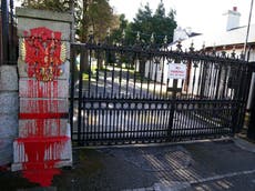 Lorry crashes through gates of Russian embassy in Dublin as man arrested