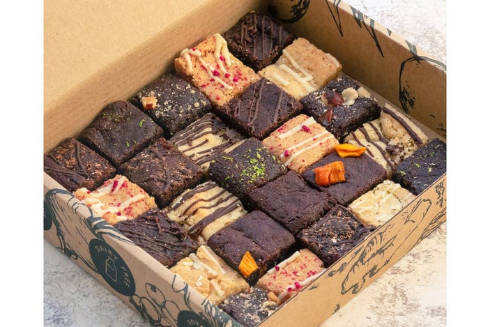 Positive Bakes brownie and blondie selection gift box indybest