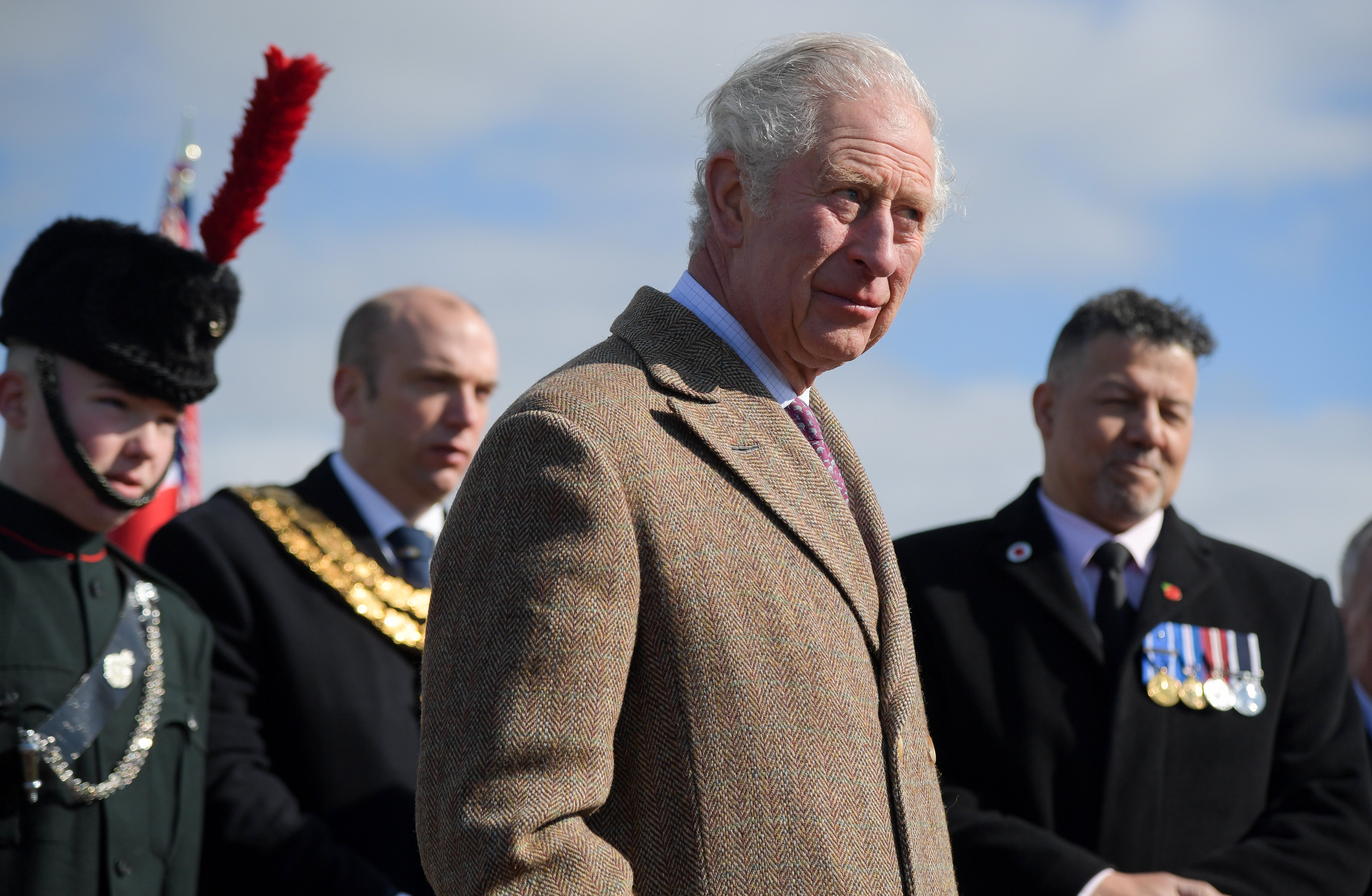 Charles during his visit to the recently planted Royal British Legion Centenary Wood in Cornwall. Finnbarr Webster/PA