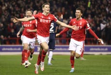 Nottingham Forest earn comeback win over Huddersfield to set up FA Cup meeting with Liverpool