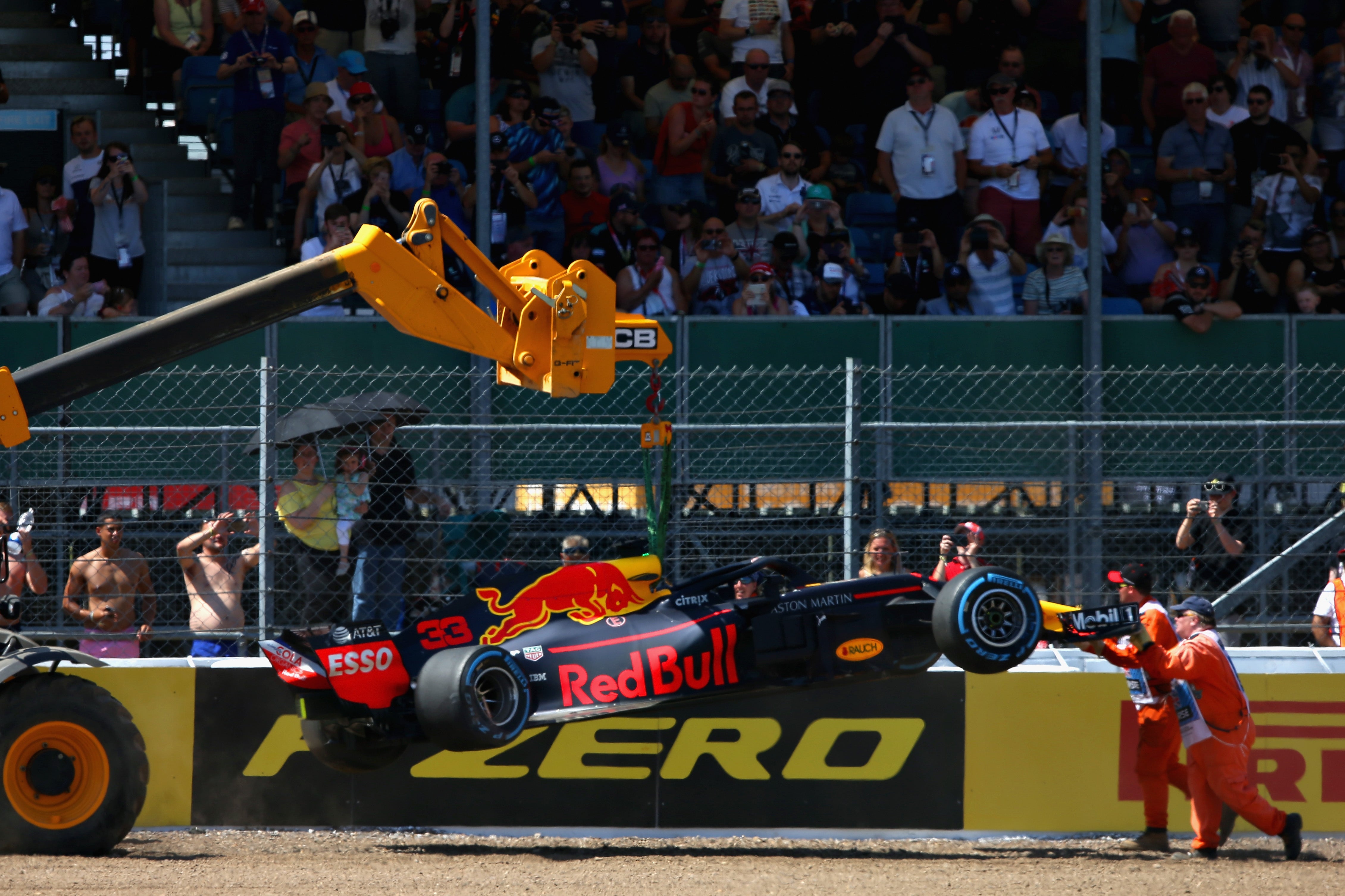 Max Verstappen crashed at Silverstone