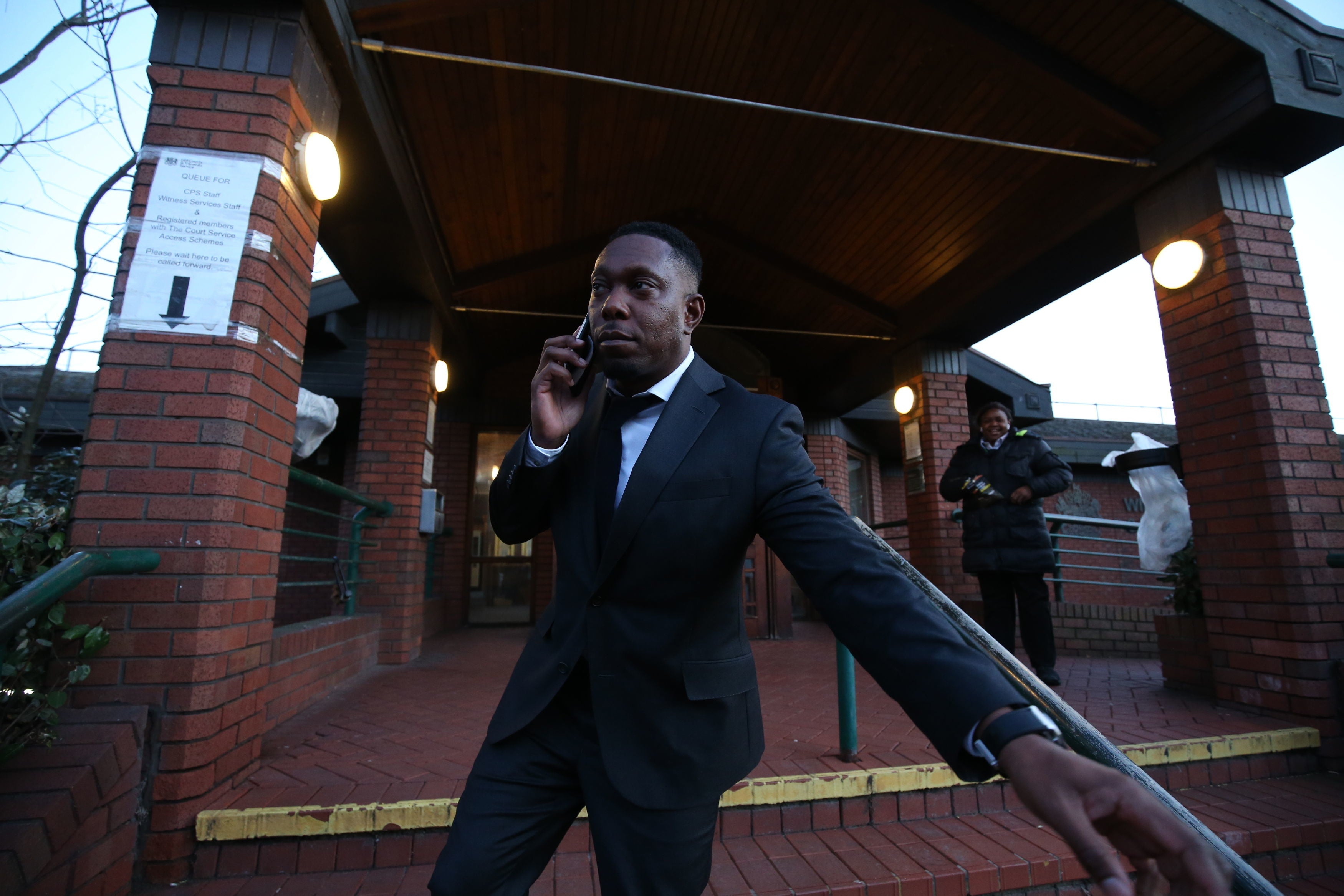 Grime artist Dizzee Rascal, real name Dylan Kwabena Mills, allegedly smashed a photographer’s camera after leaving Wimbledon Magistrates’ Court, where he was convicted of assaulting his ex-fiancee