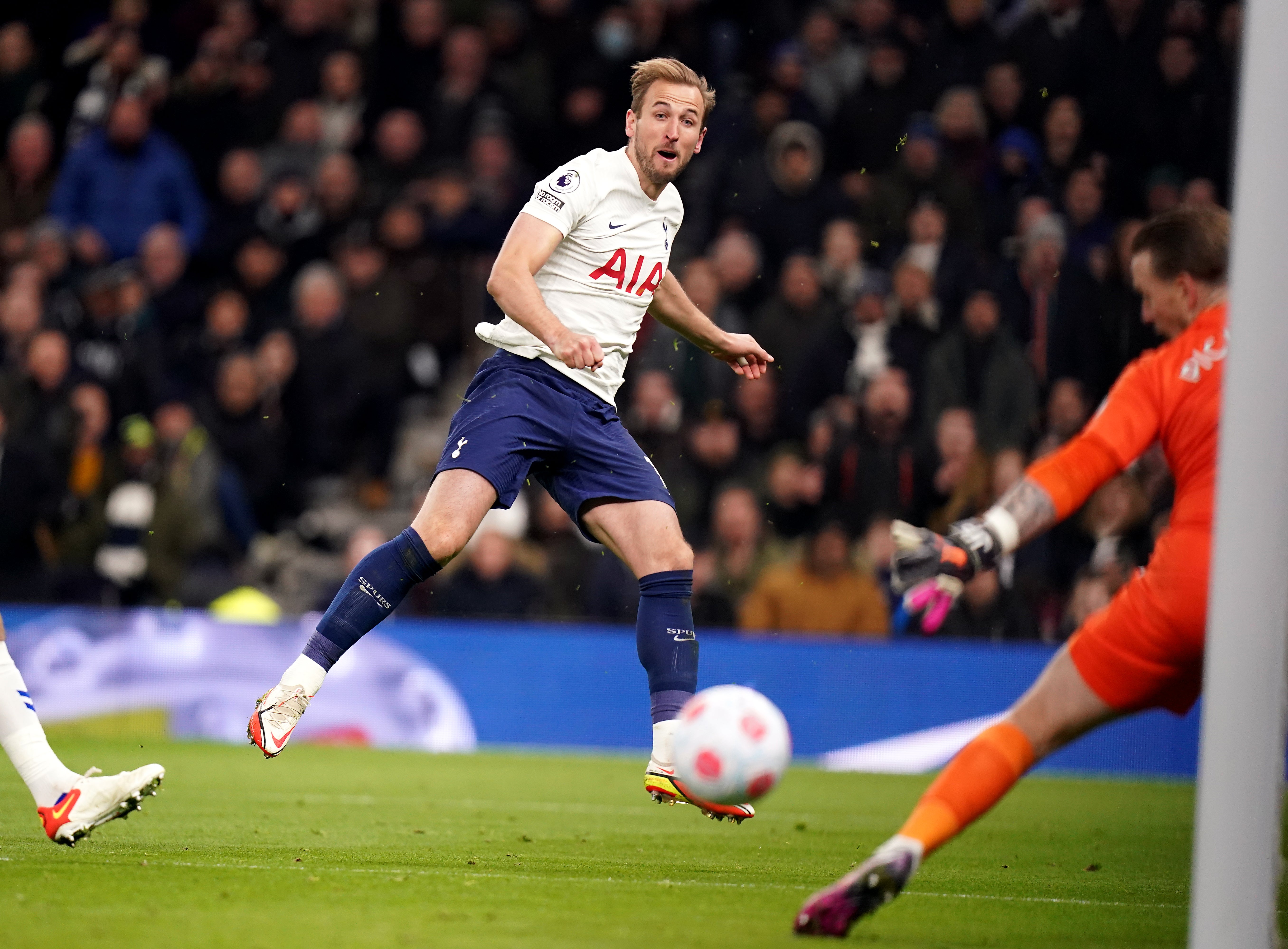 Kane scored a brace in Monday night’s five-goal victory over Everton (Adam Davy/PA)