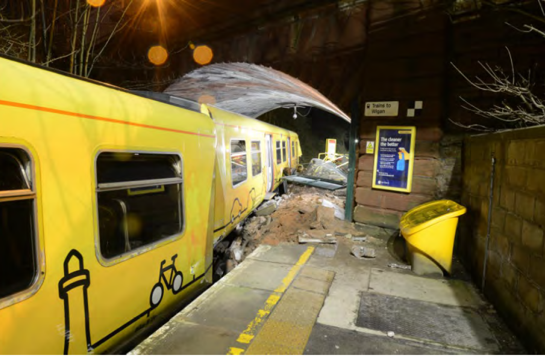 The site of the crash (British Transport Police/PA)