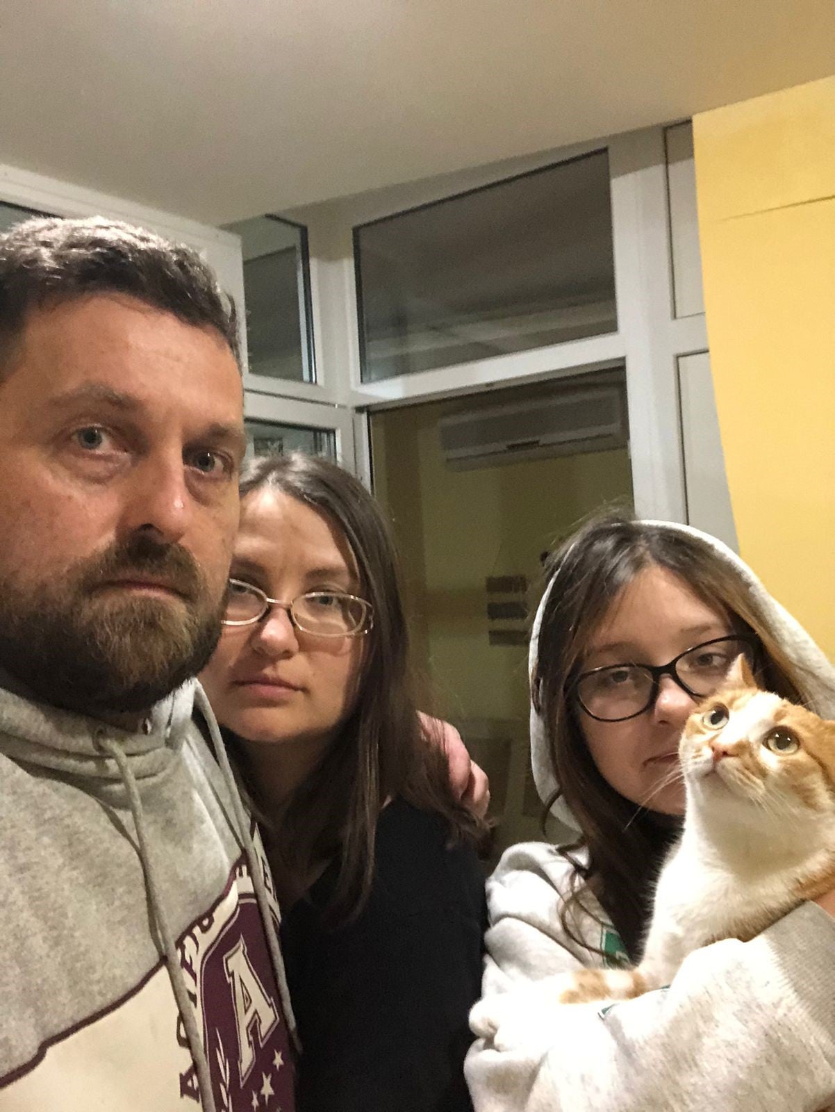 Dan Baker and his family, pictured while they were still in Kyiv (Dan Baker/PA)