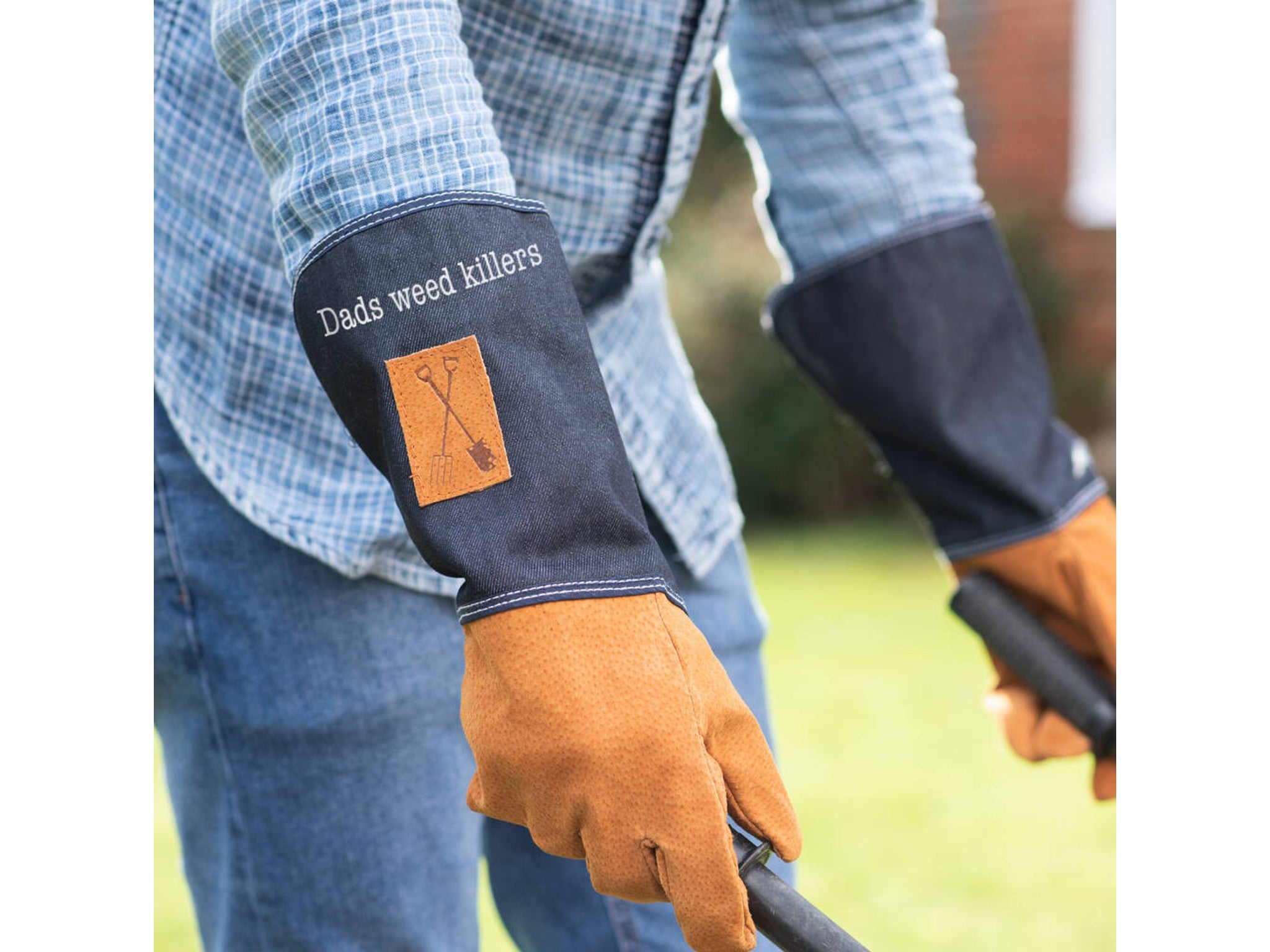 Esschert’s Design personalised denim gauntlet gardening gloves indybest