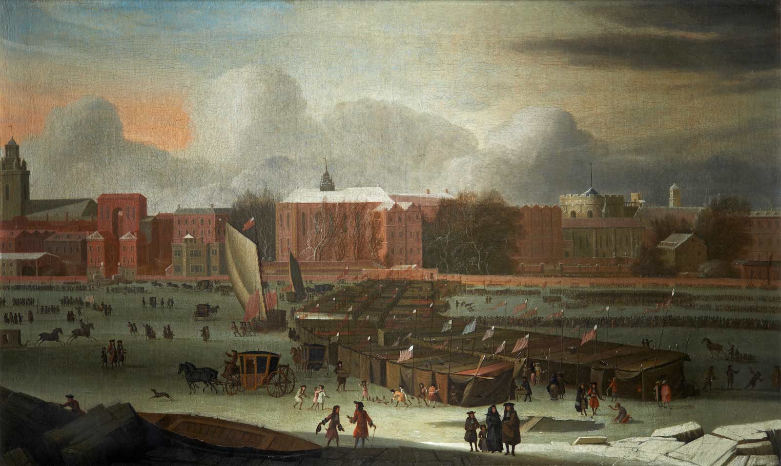 Abraham Hondius’ A Frost Fair on the Thames at Temple Stairs