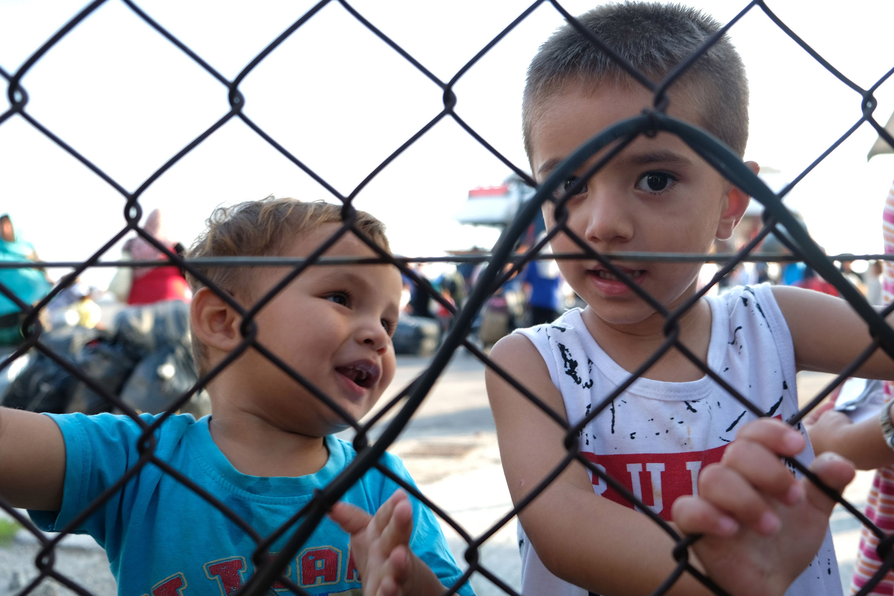 File photo: Refugee children disembark in the port of Thessaloniki after being transferred from the refugee camp of Moria, Lesvos Island, Greece, 2 September 2019